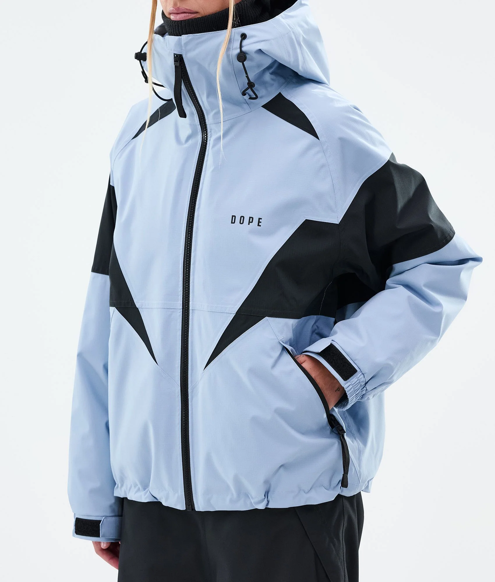 Snowboard Jacket Women Spike Light Blue/Black