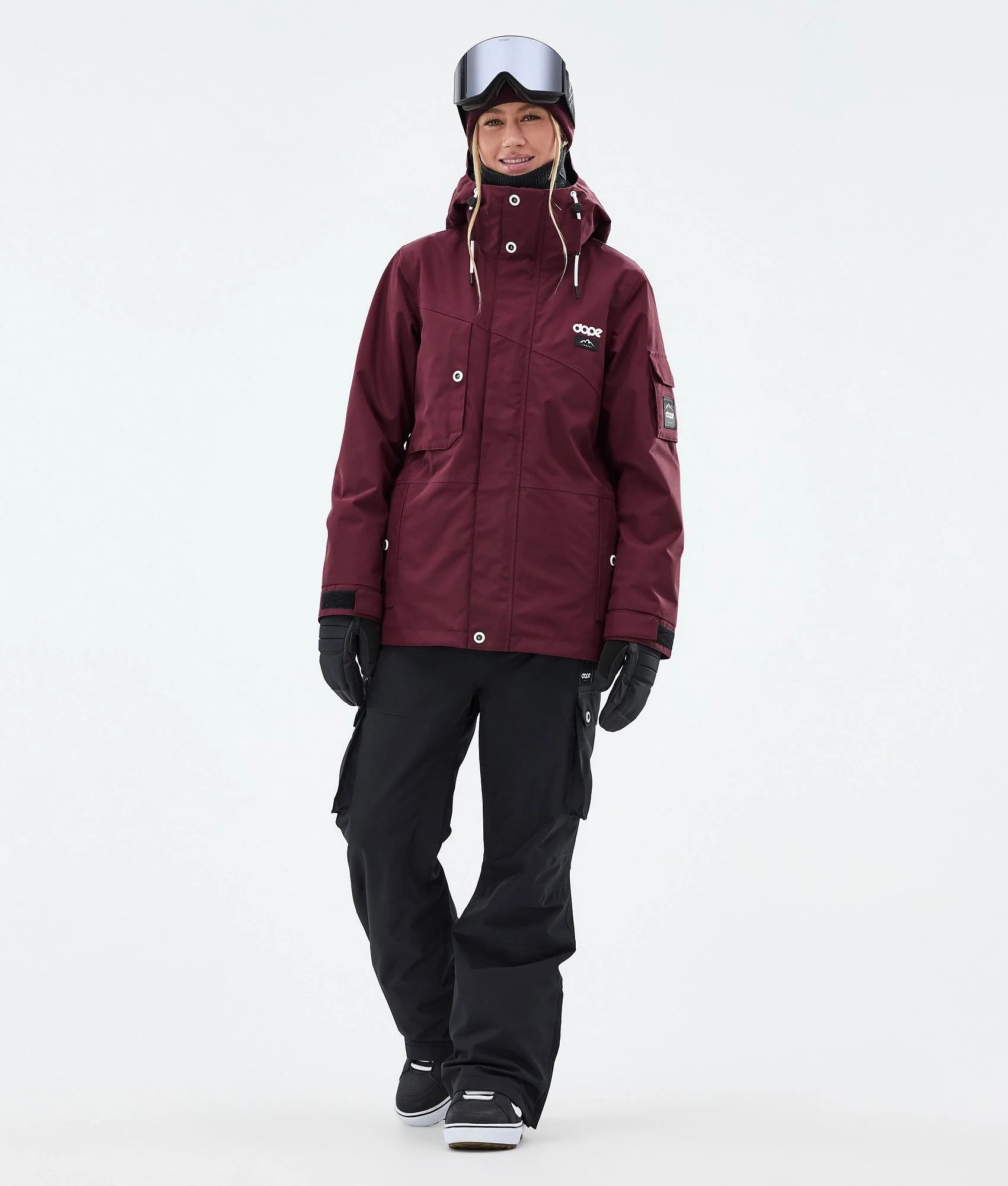 Snowboard Jacket Women Burgundy