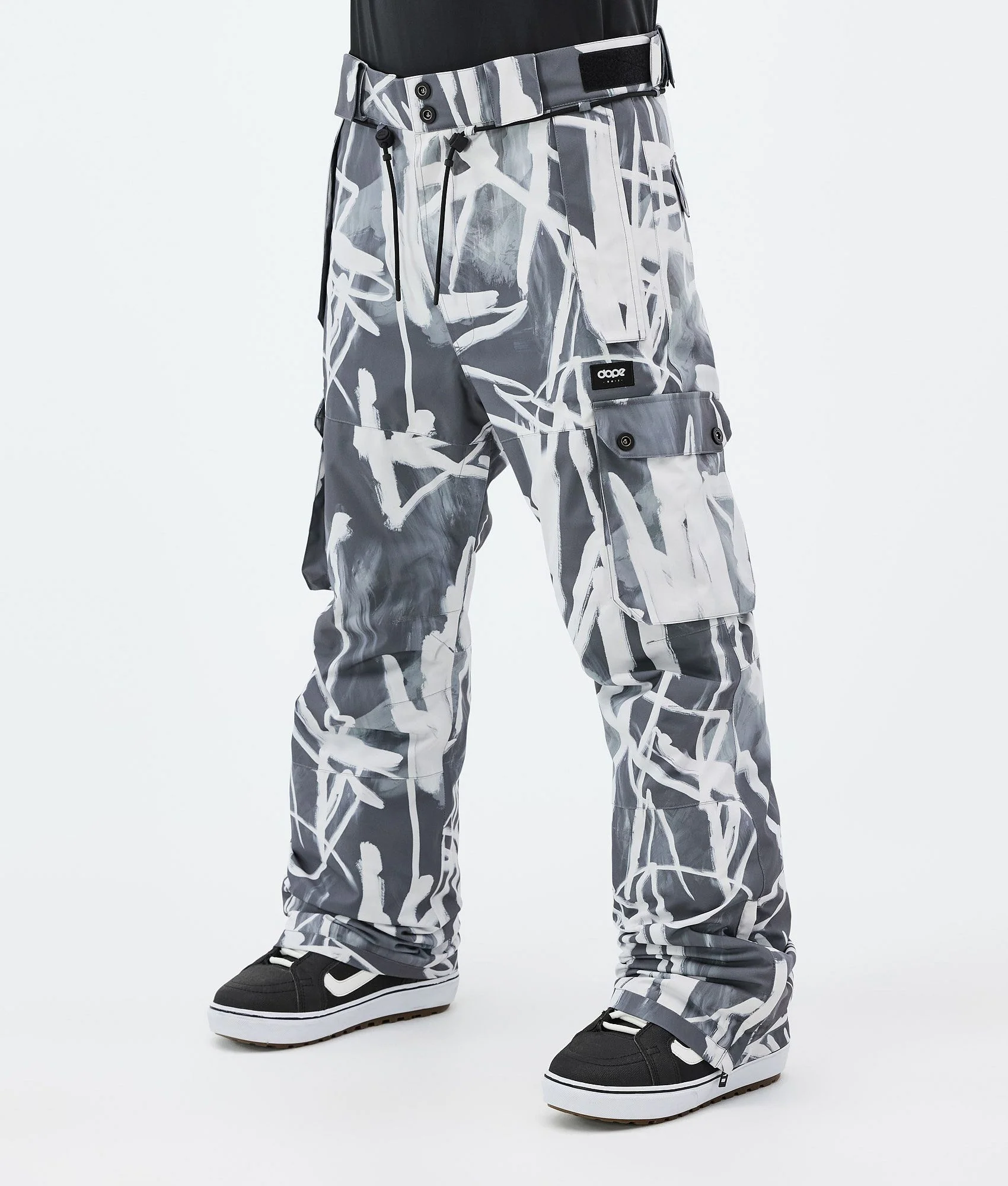 Snowboard Pants Men Scribble Black