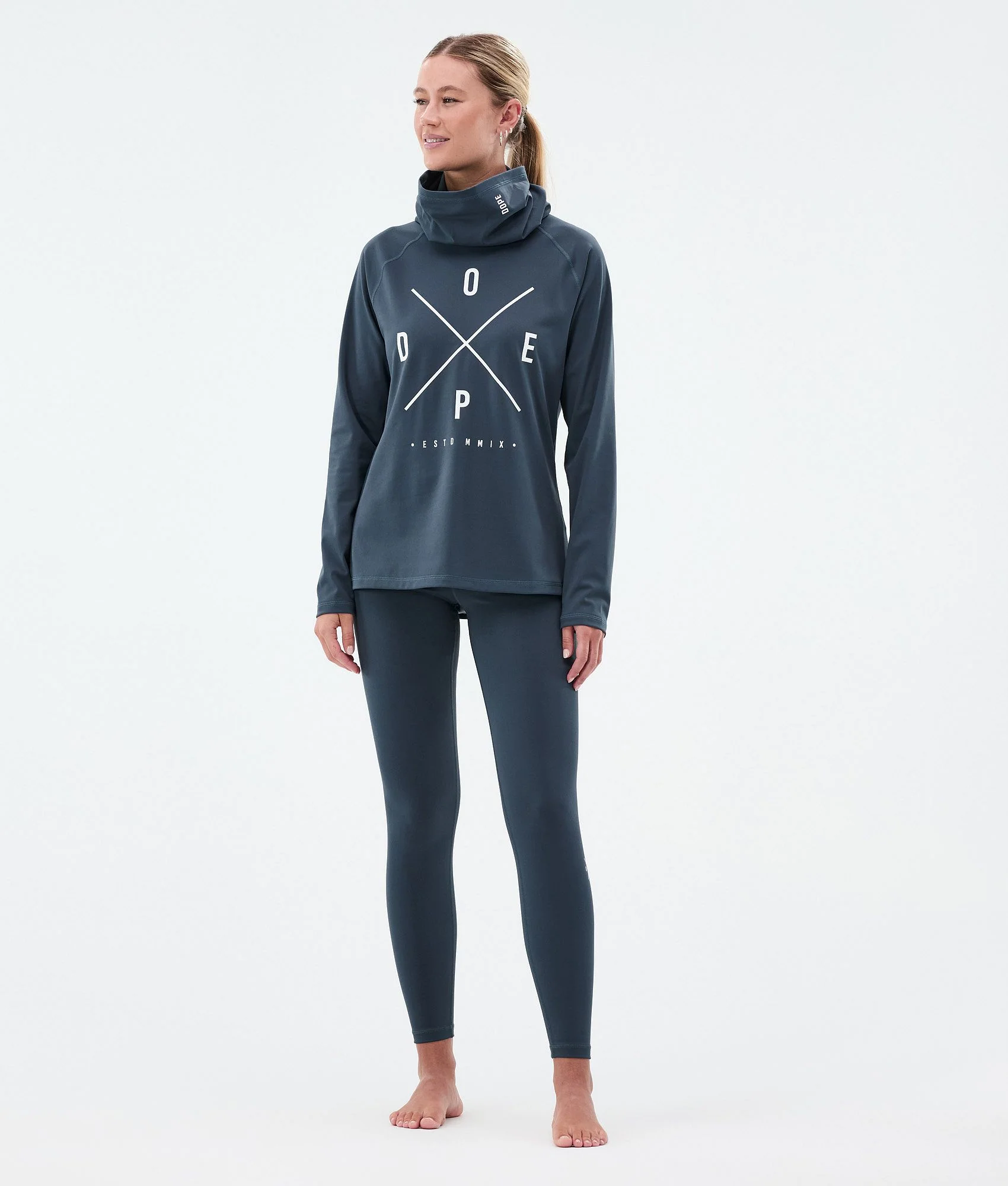 Base Layer Pant Women 2X-Up Metal Blue