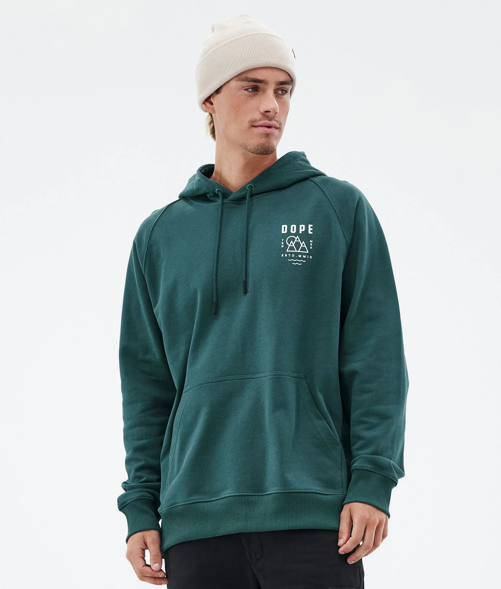 Hoodie Men Summit Bottle Green