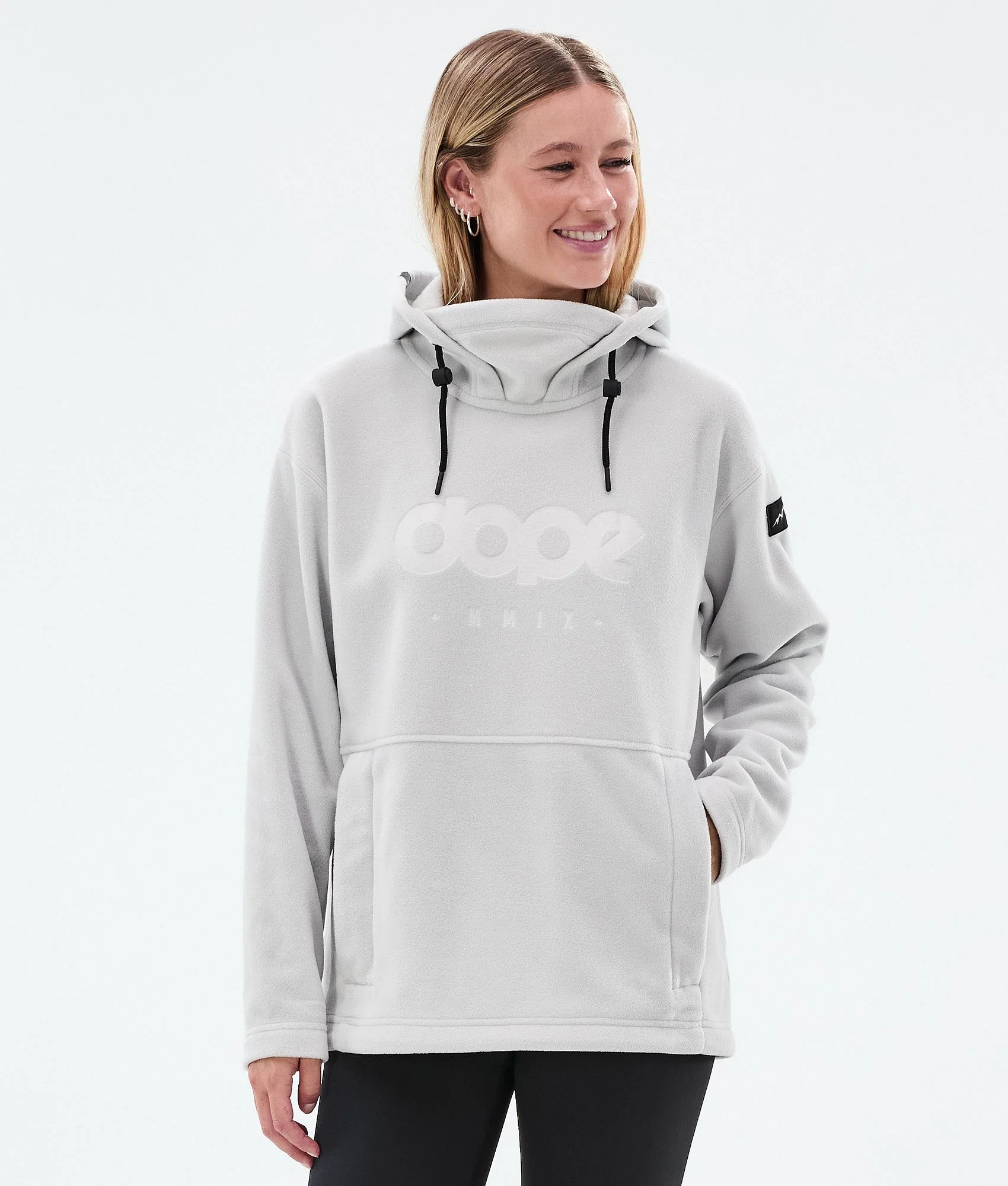Fleece Hoodie Women Light Grey