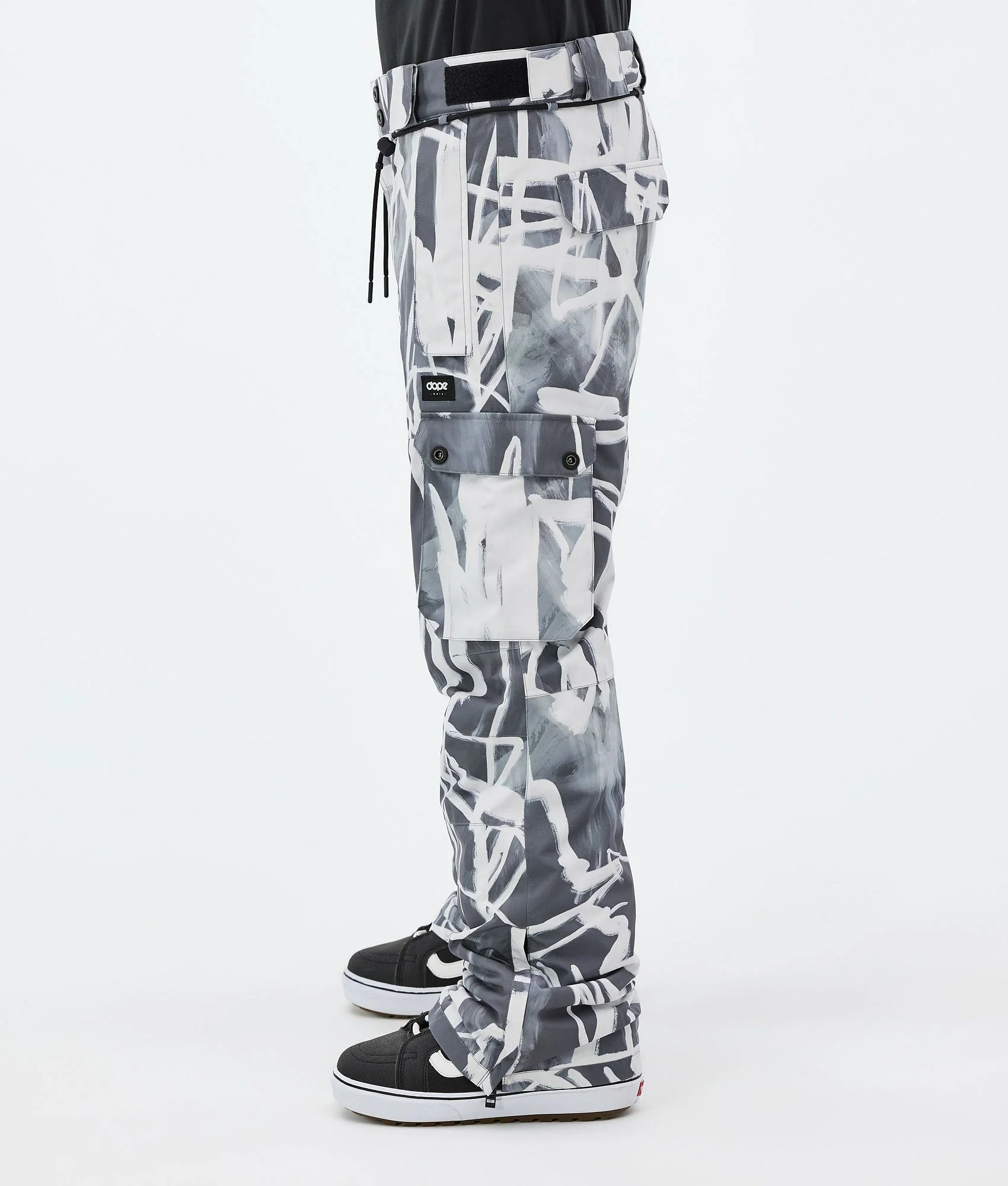 Snowboard Pants Men Scribble Black