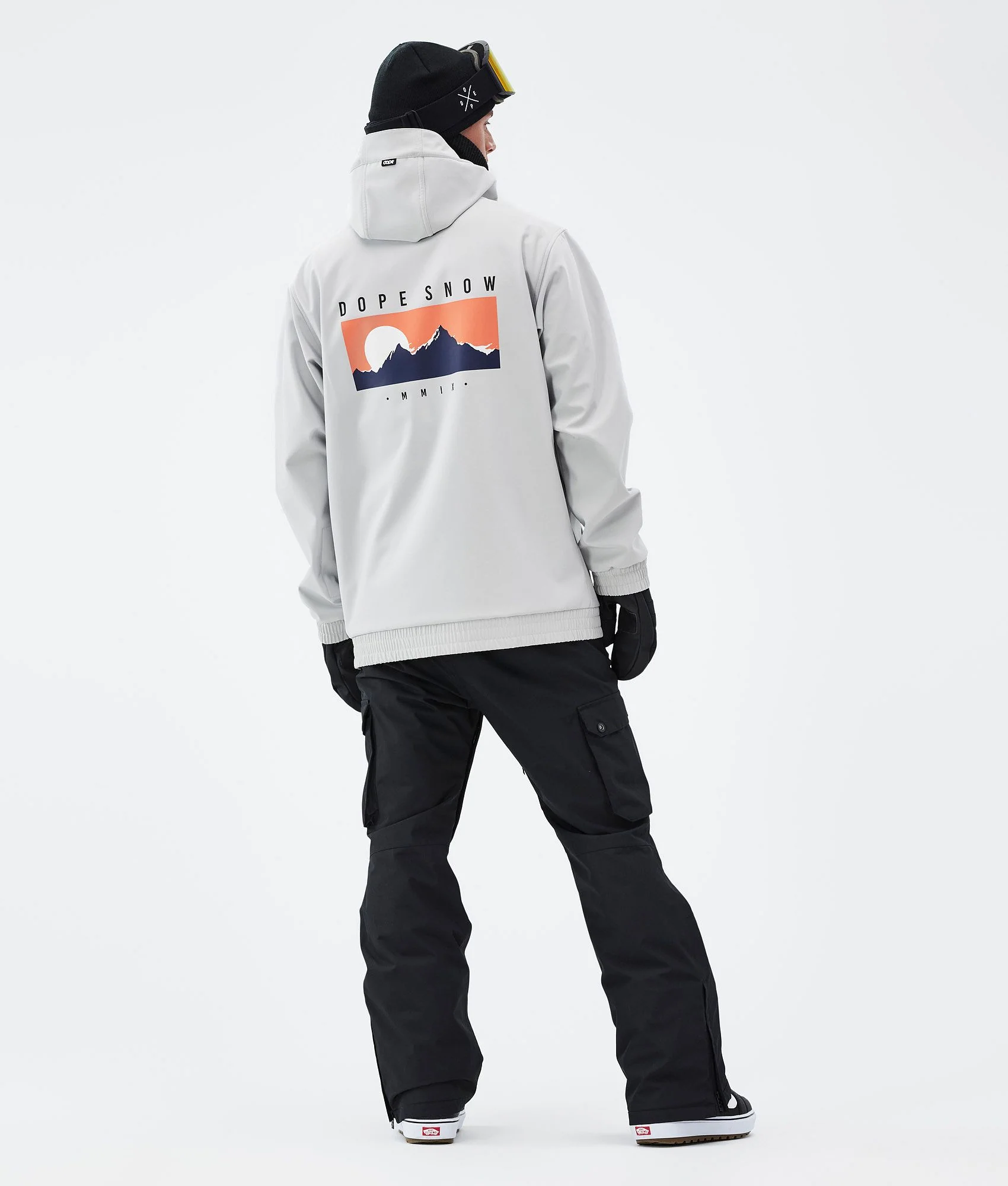 Snowboard Jacket Men Silhouette Light Grey