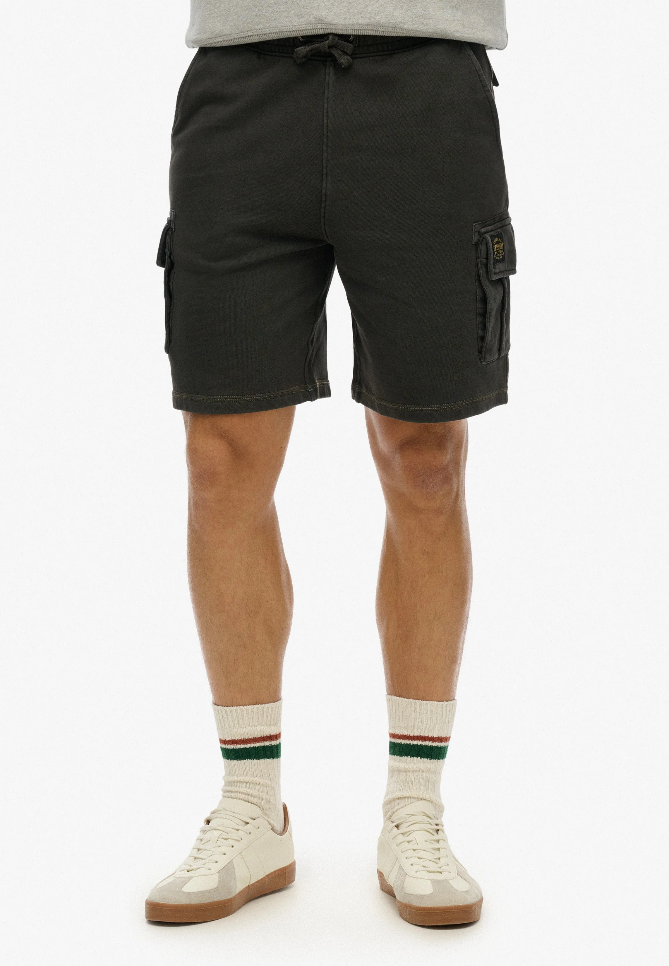 Contrast Stitch Cargo Shorts