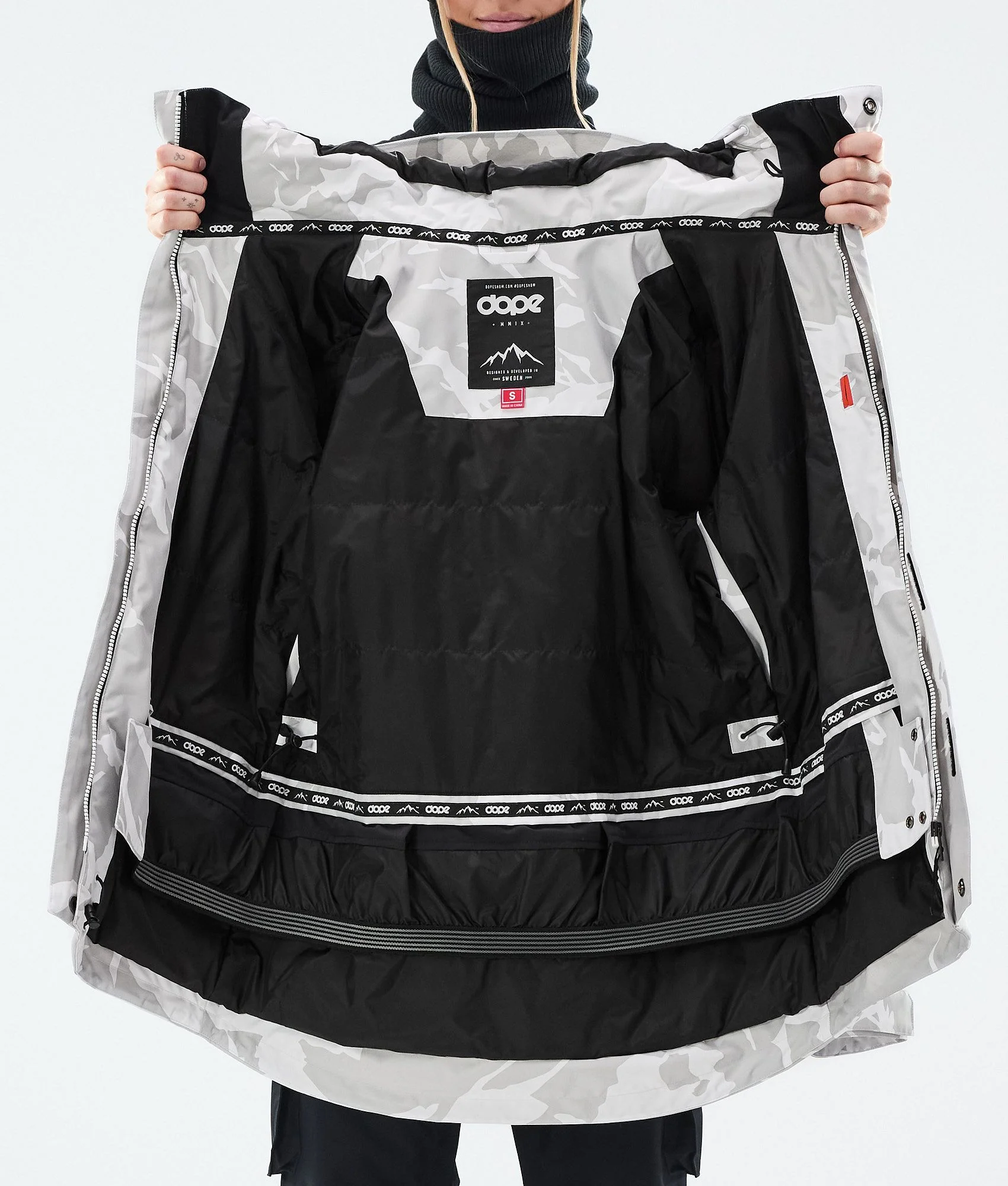 Snowboard Jacket Women Grey Camo