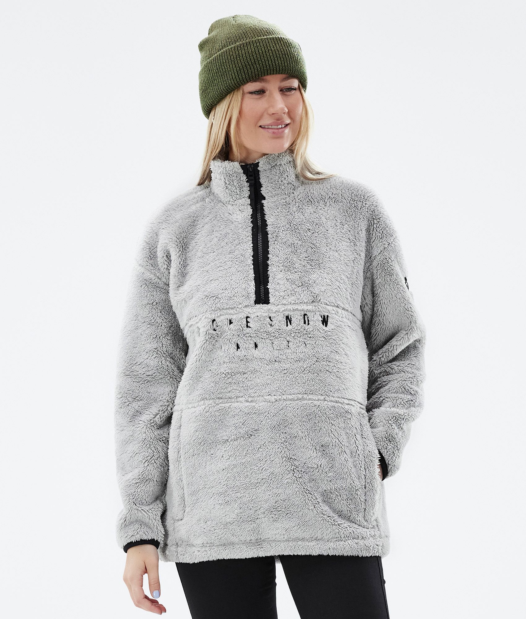 Fleece Sweater Women Light Grey