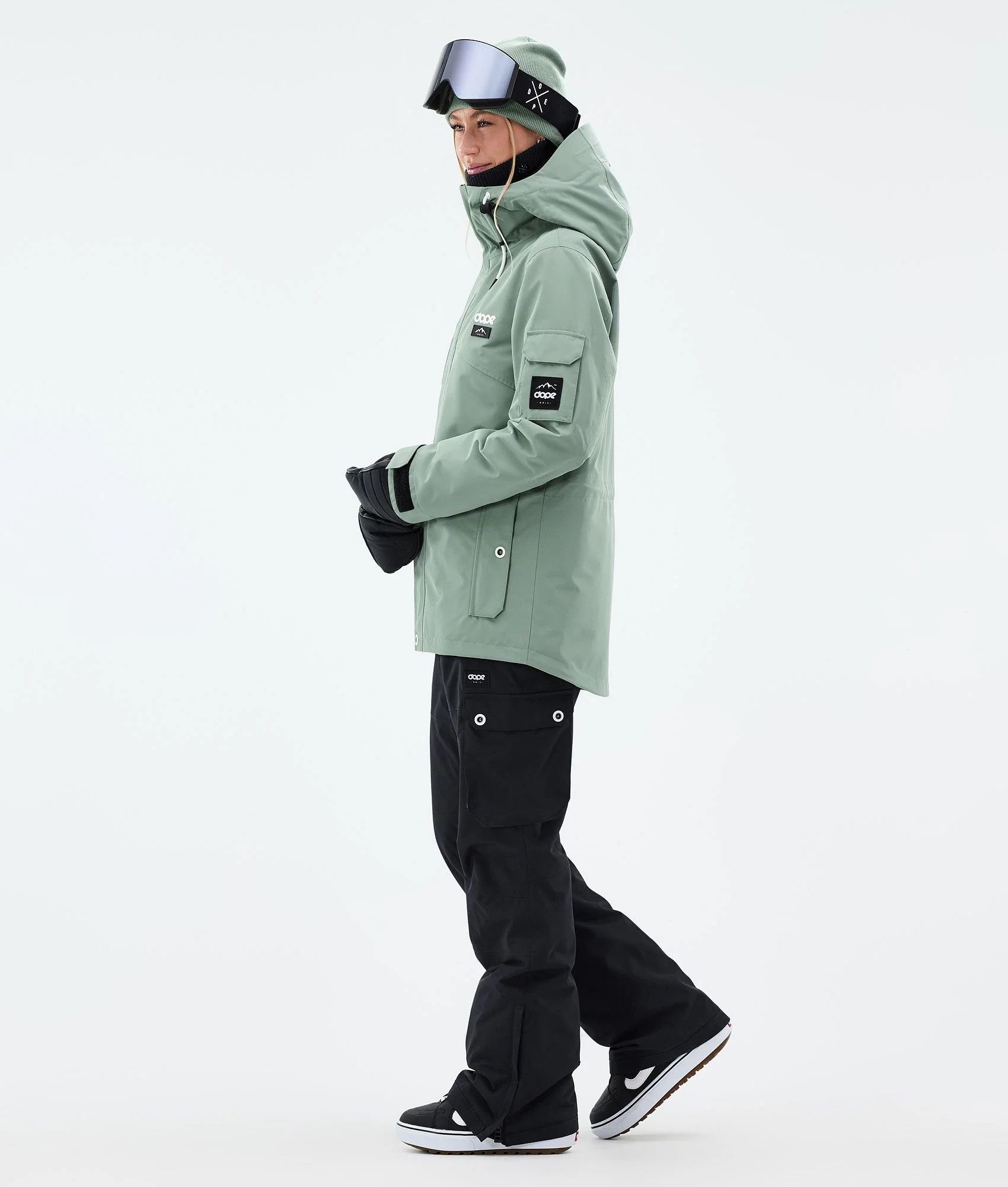 Snowboard Jacket Women Faded Green
