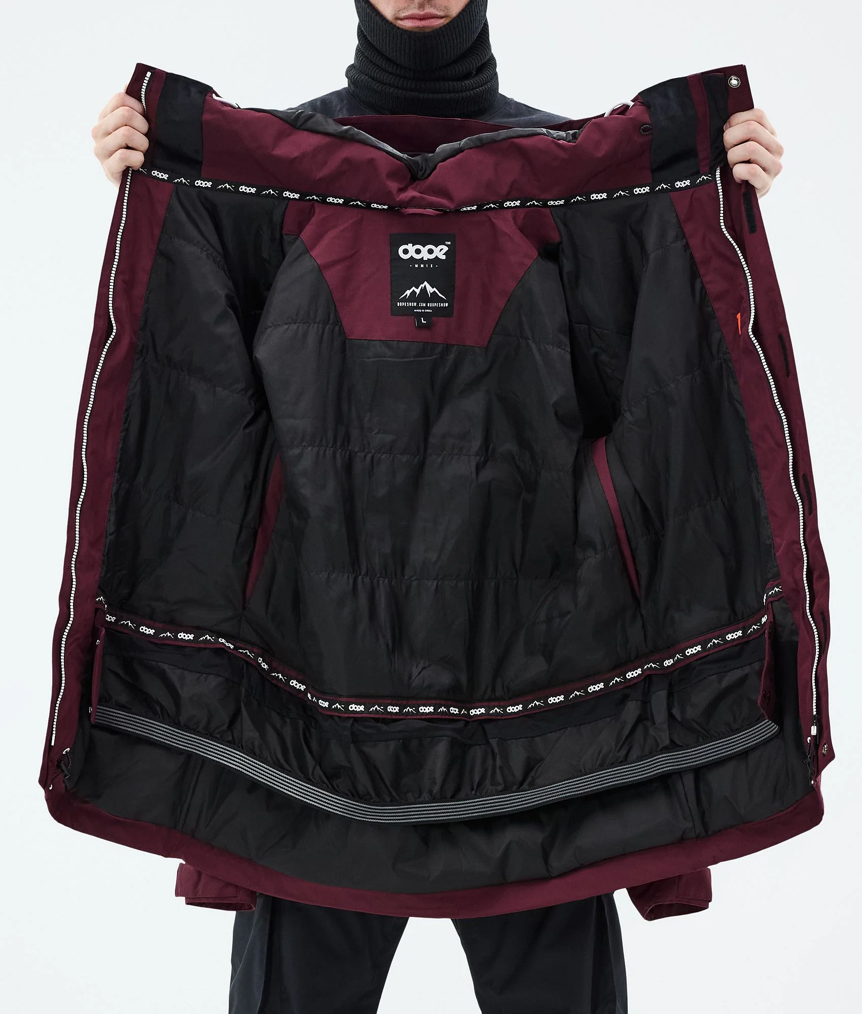 Snowboard Jacket Men Burgundy