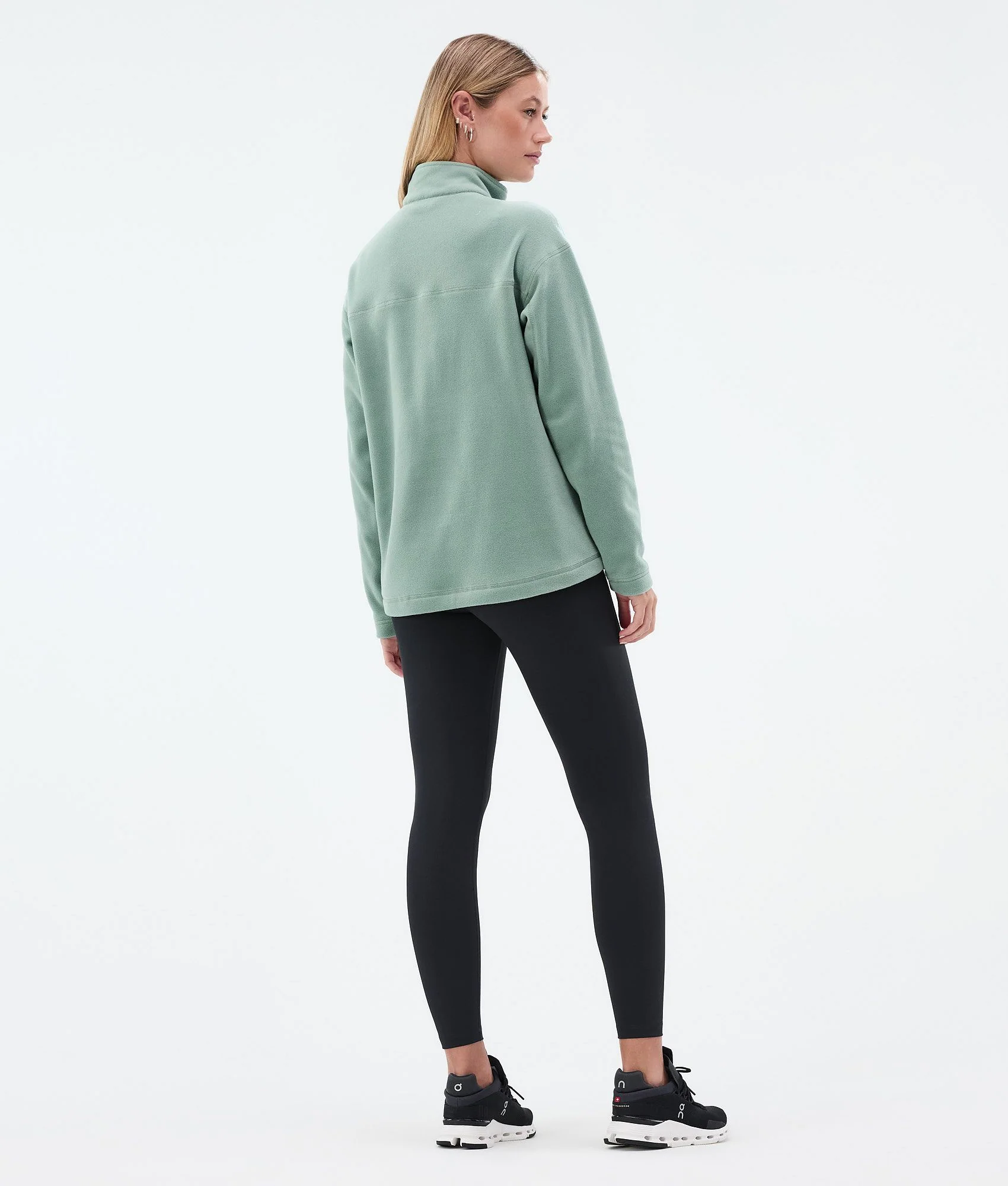 Fleece Sweater Women Faded Green