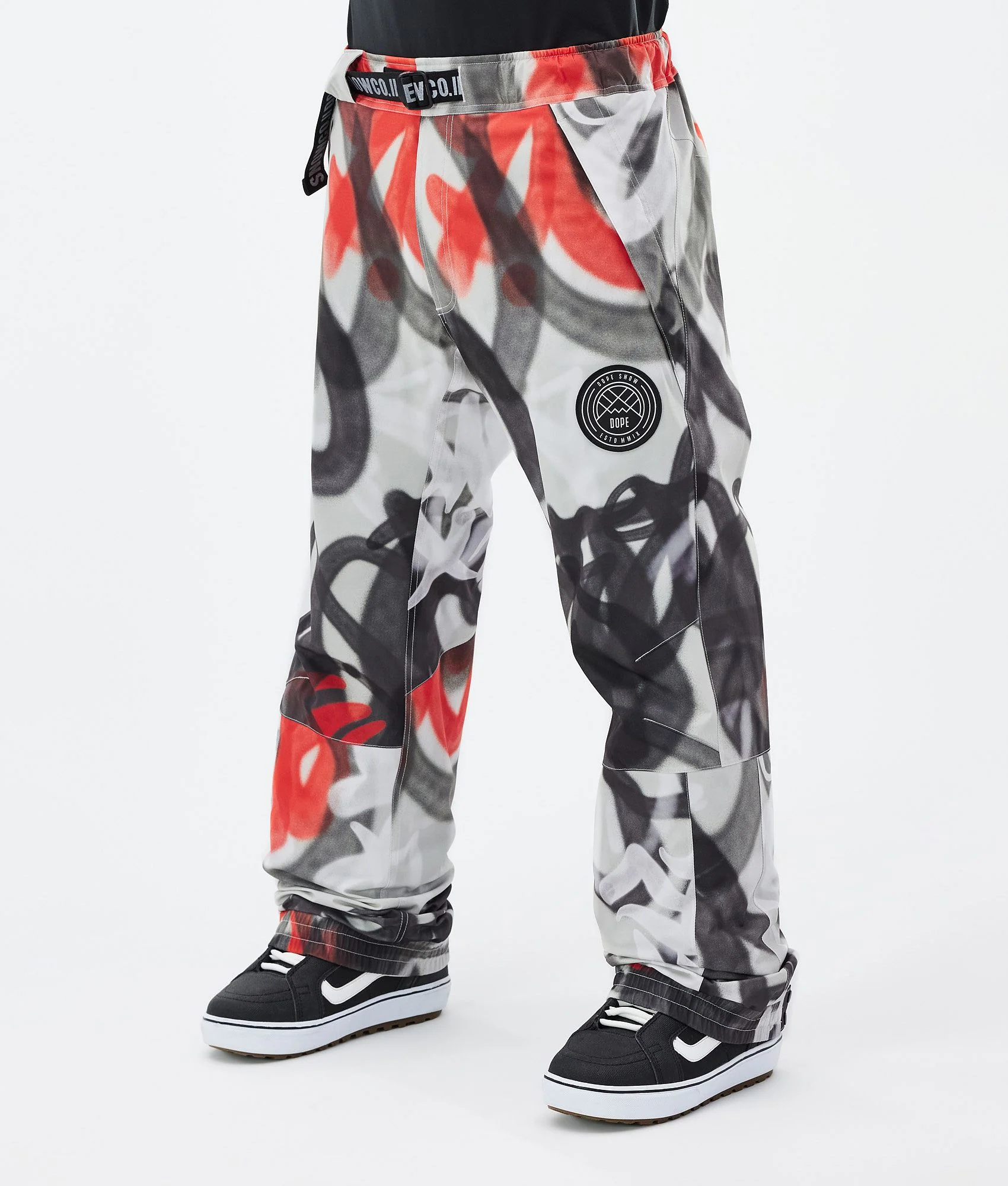 Snowboard Pants Men Spray Black Red
