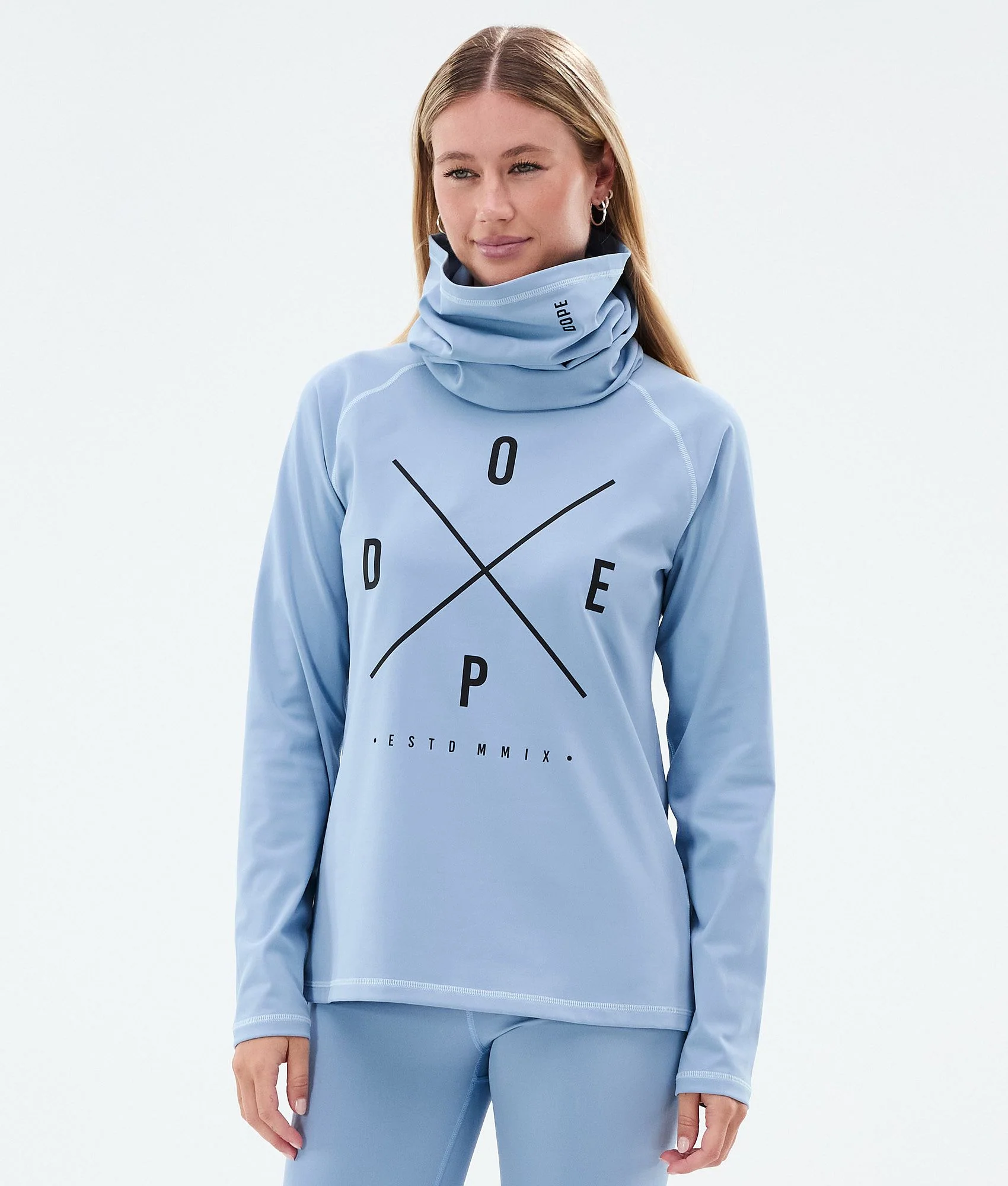 Base Layer Top Women 2X-Up Light Blue