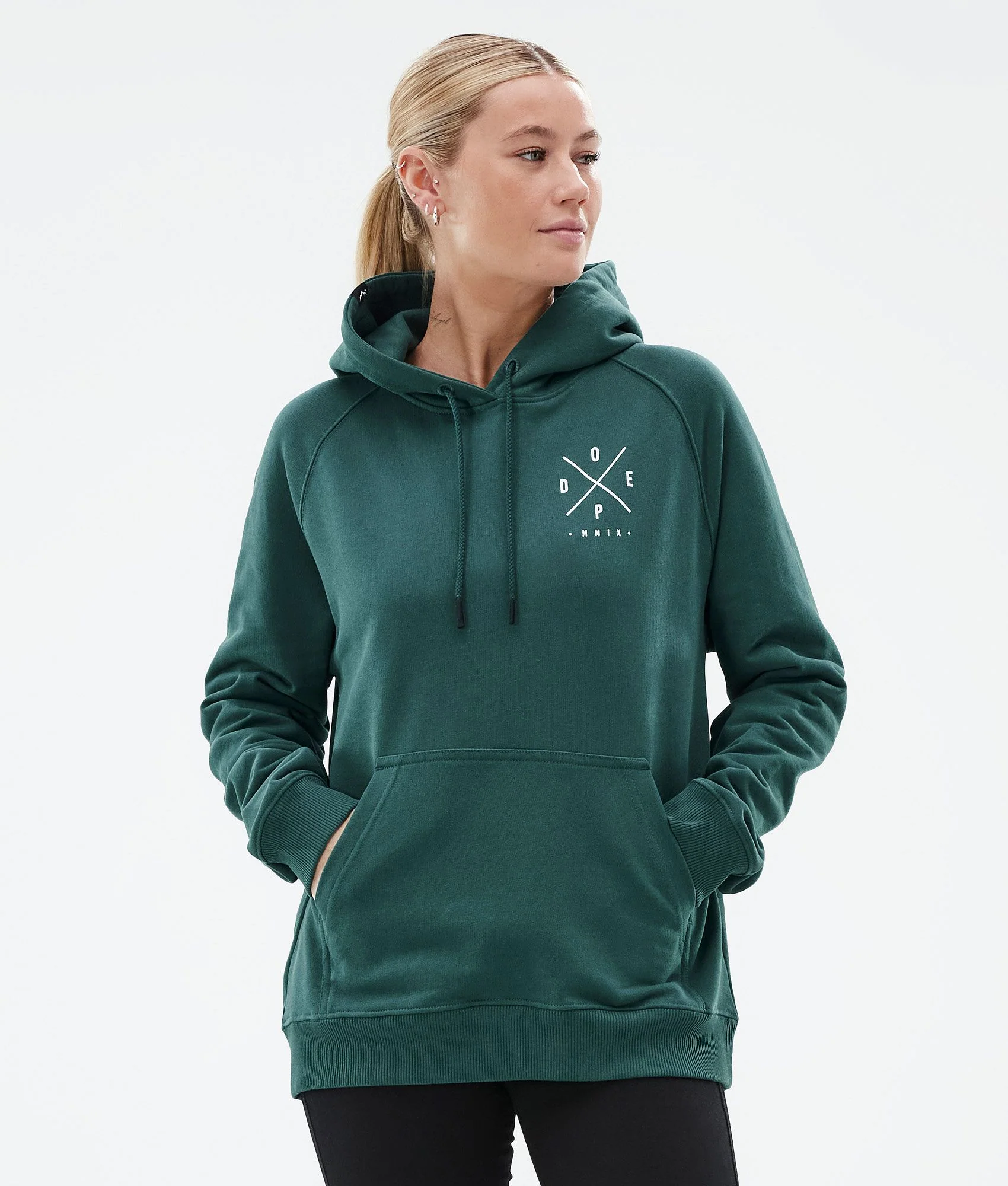 Hoodie Women 2X-Up Bottle Green