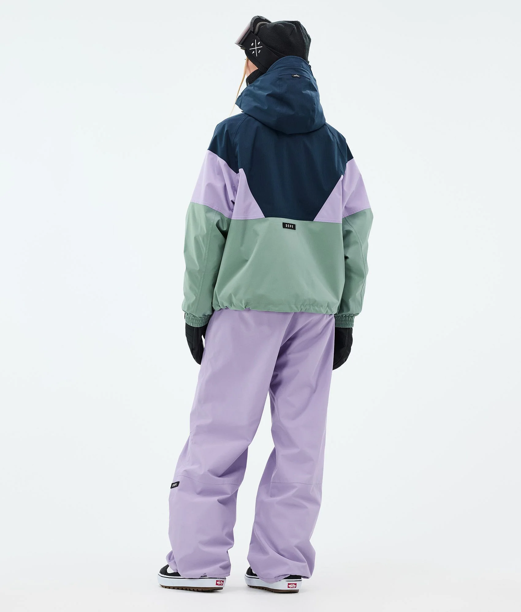 Snowboard Jacket Women Sport Dark Blue/Faded Violet/Faded Green