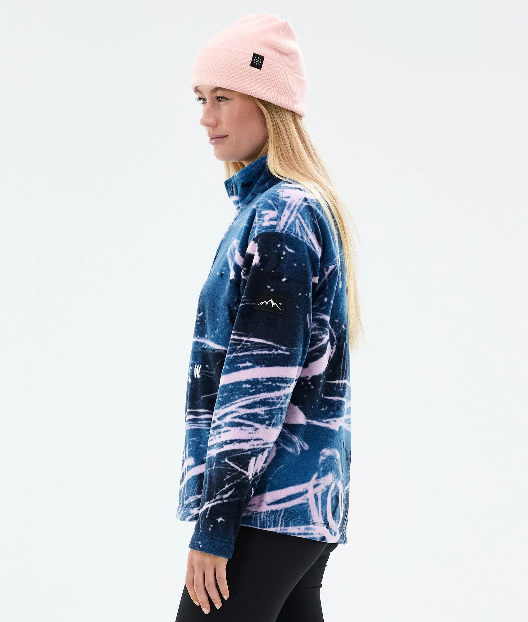 Fleece Sweater Women Carvings Pink