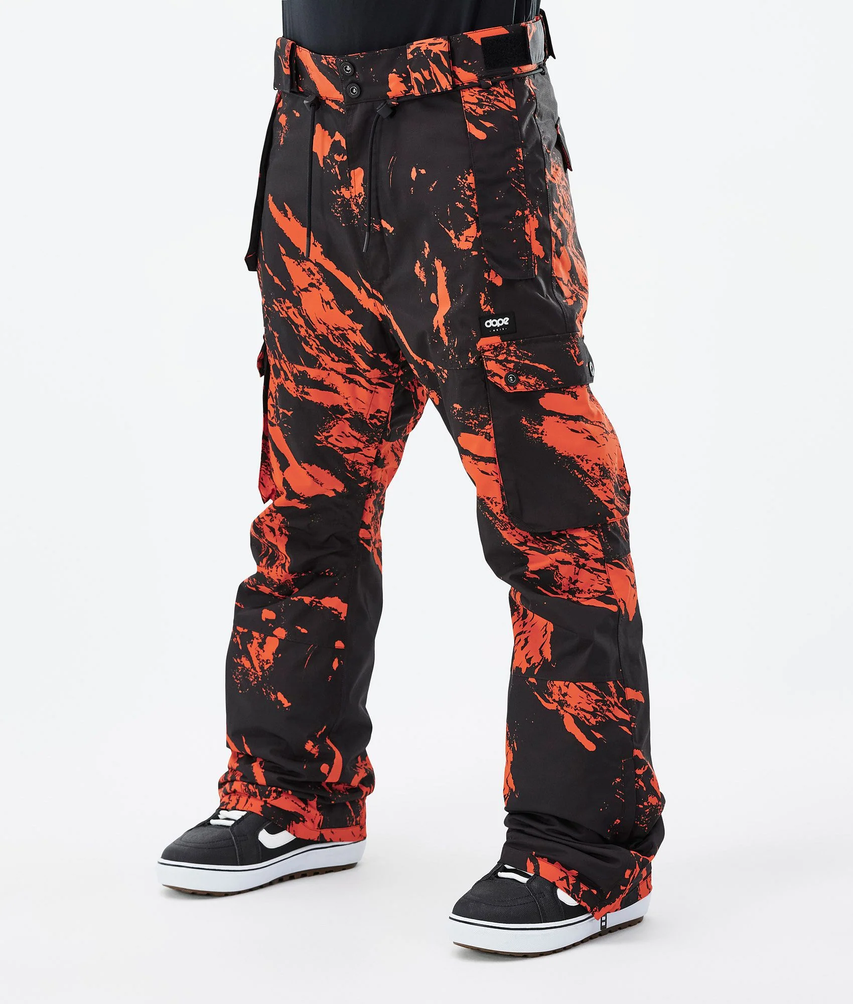 Snowboard Pants Men Paint Orange