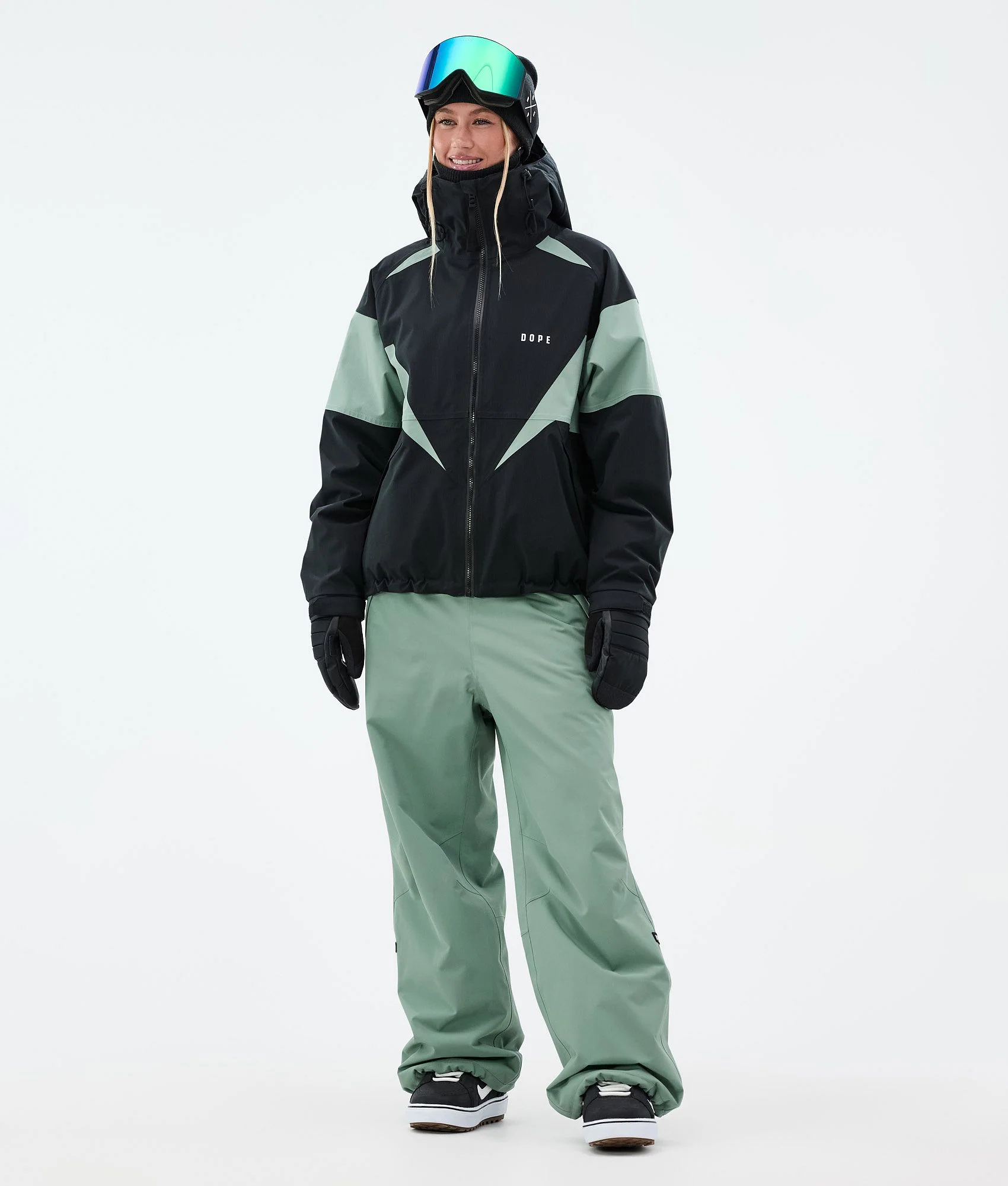 Snowboard Pants Women Faded Green