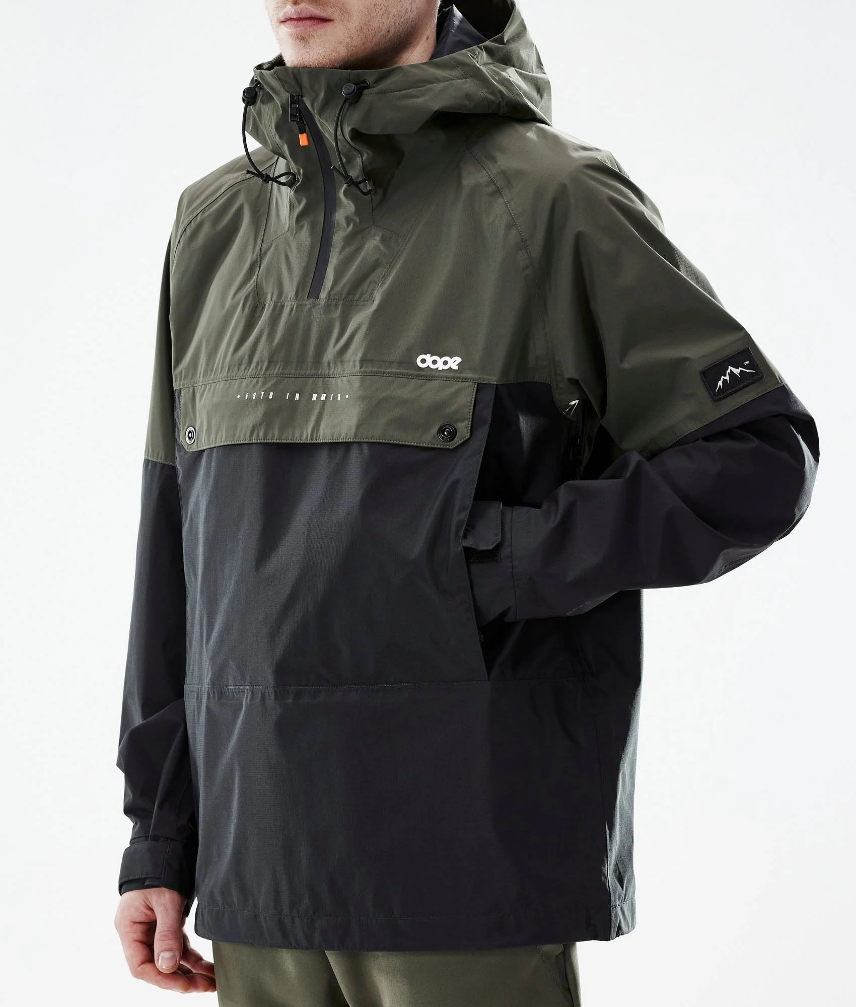 Outdoor Jacket Men Olive Green/Black