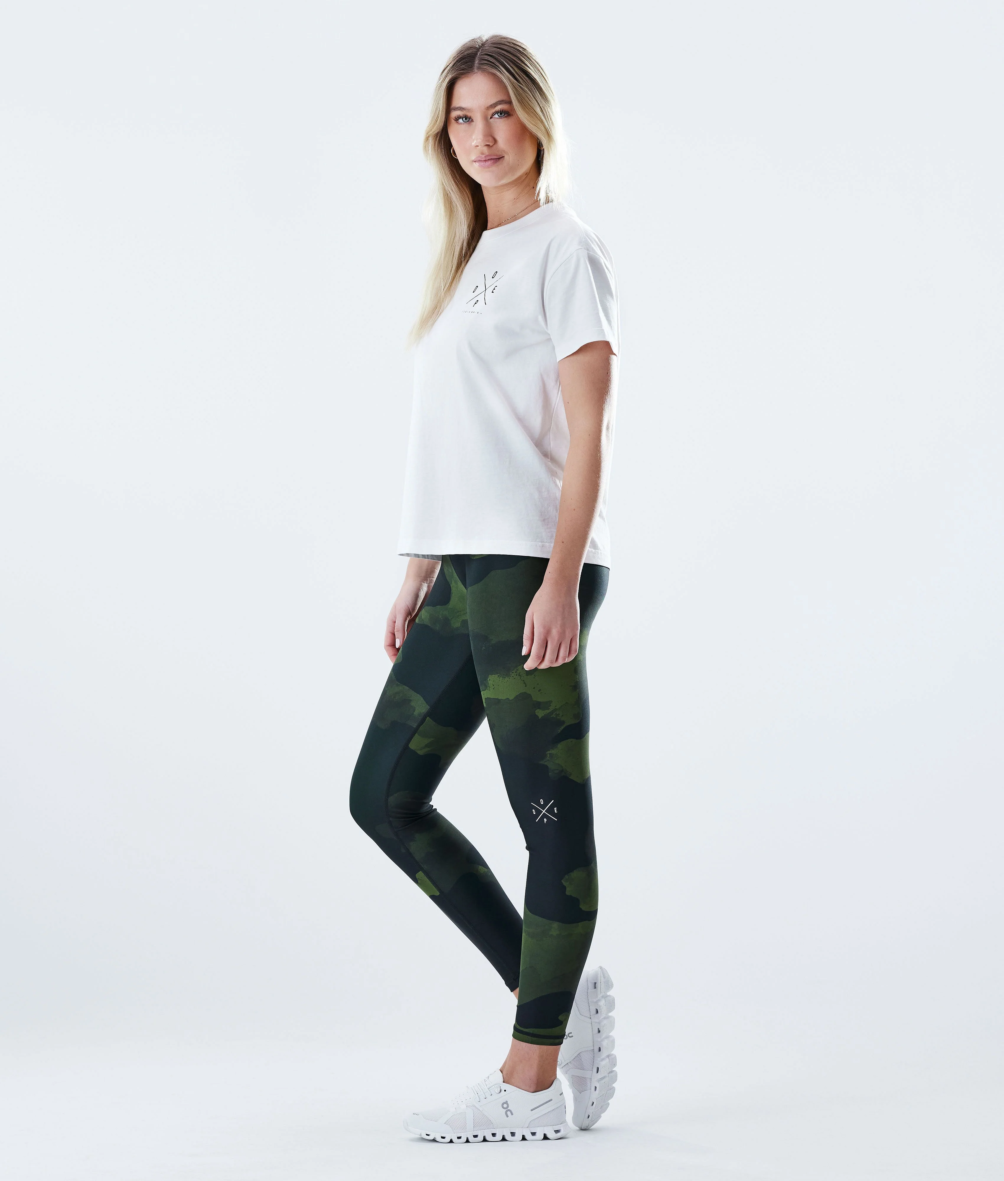 Leggings Women Green Camo