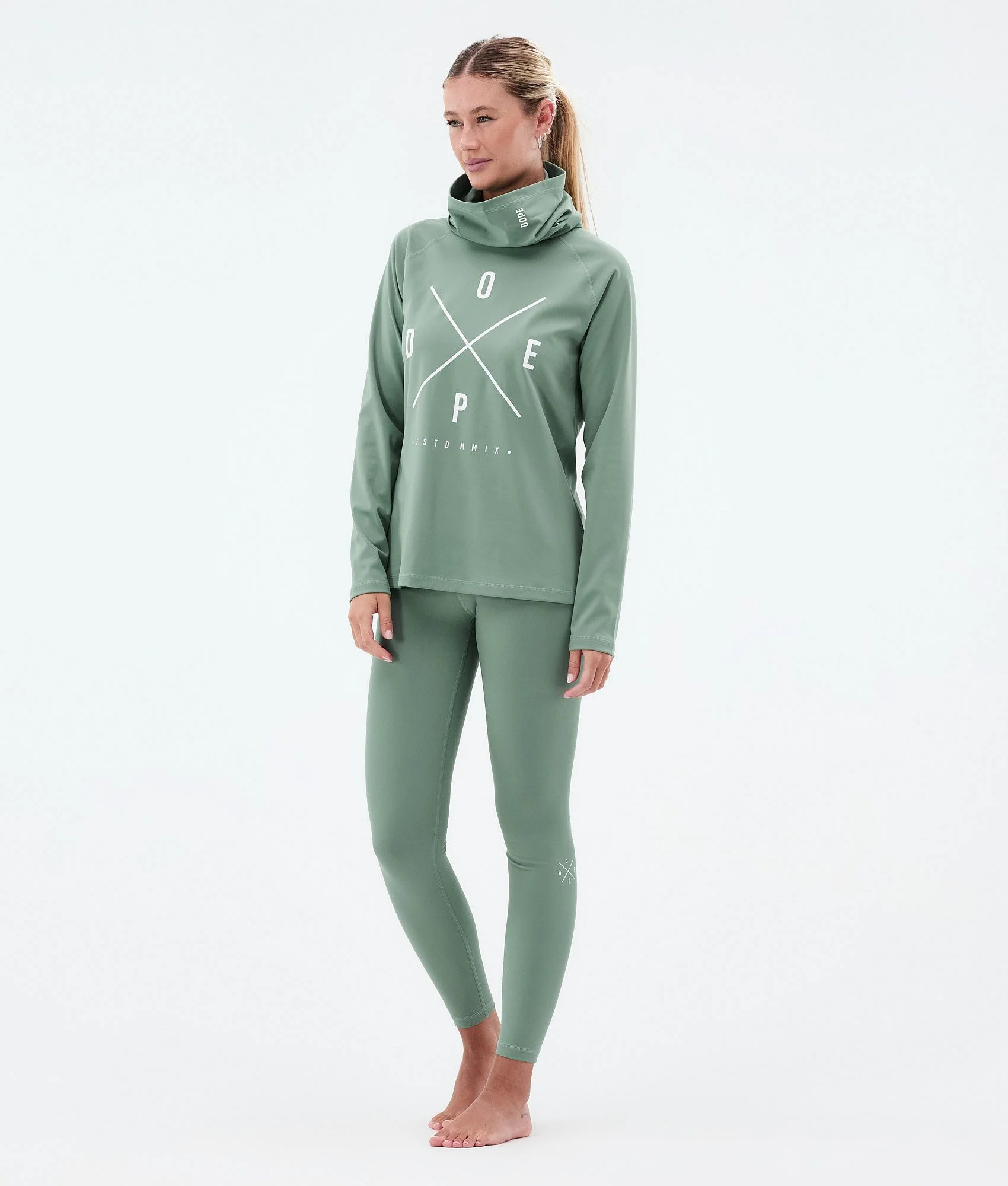 Base Layer Top Women 2X-Up Faded Green