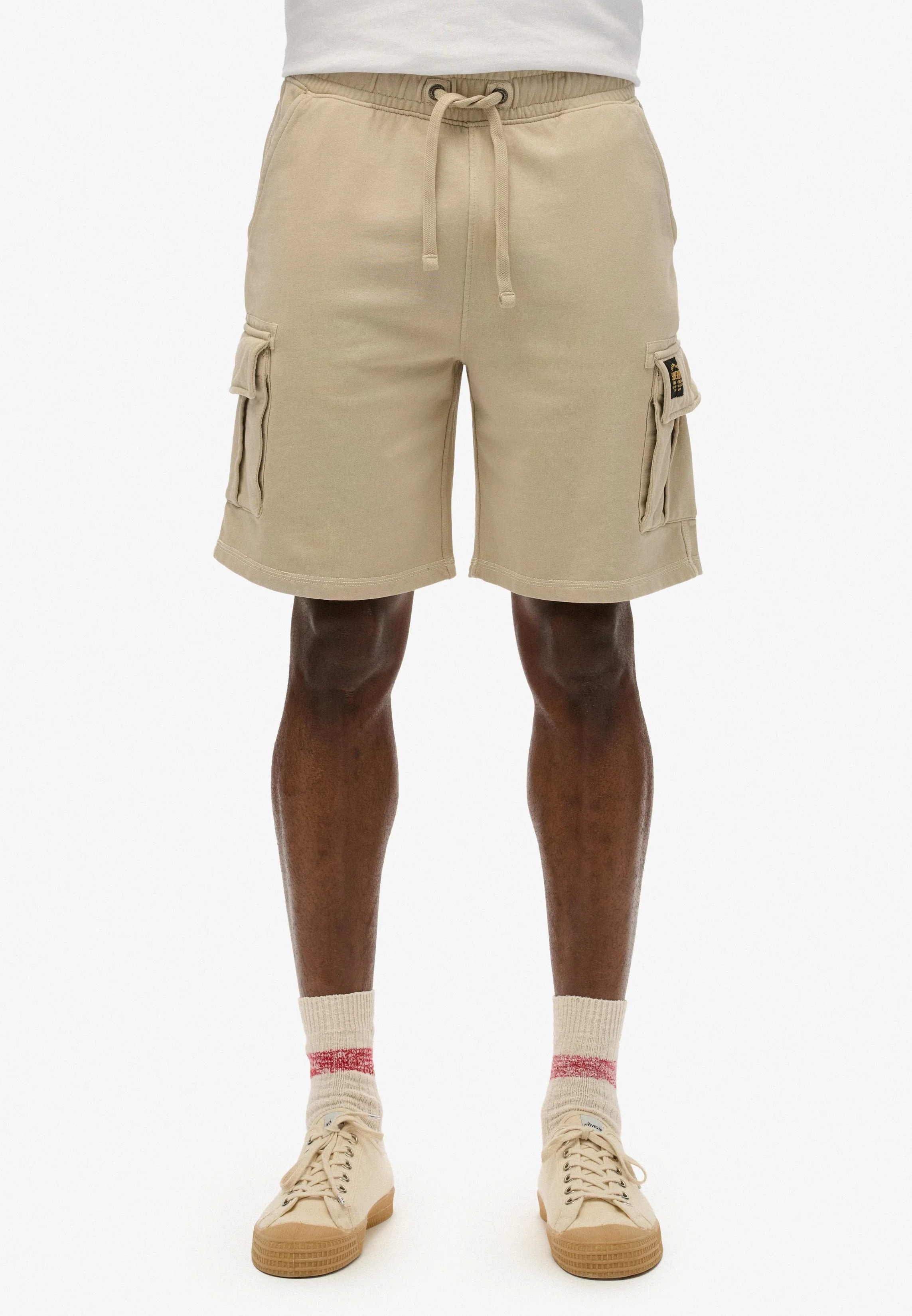 Contrast Stitch Cargo Shorts