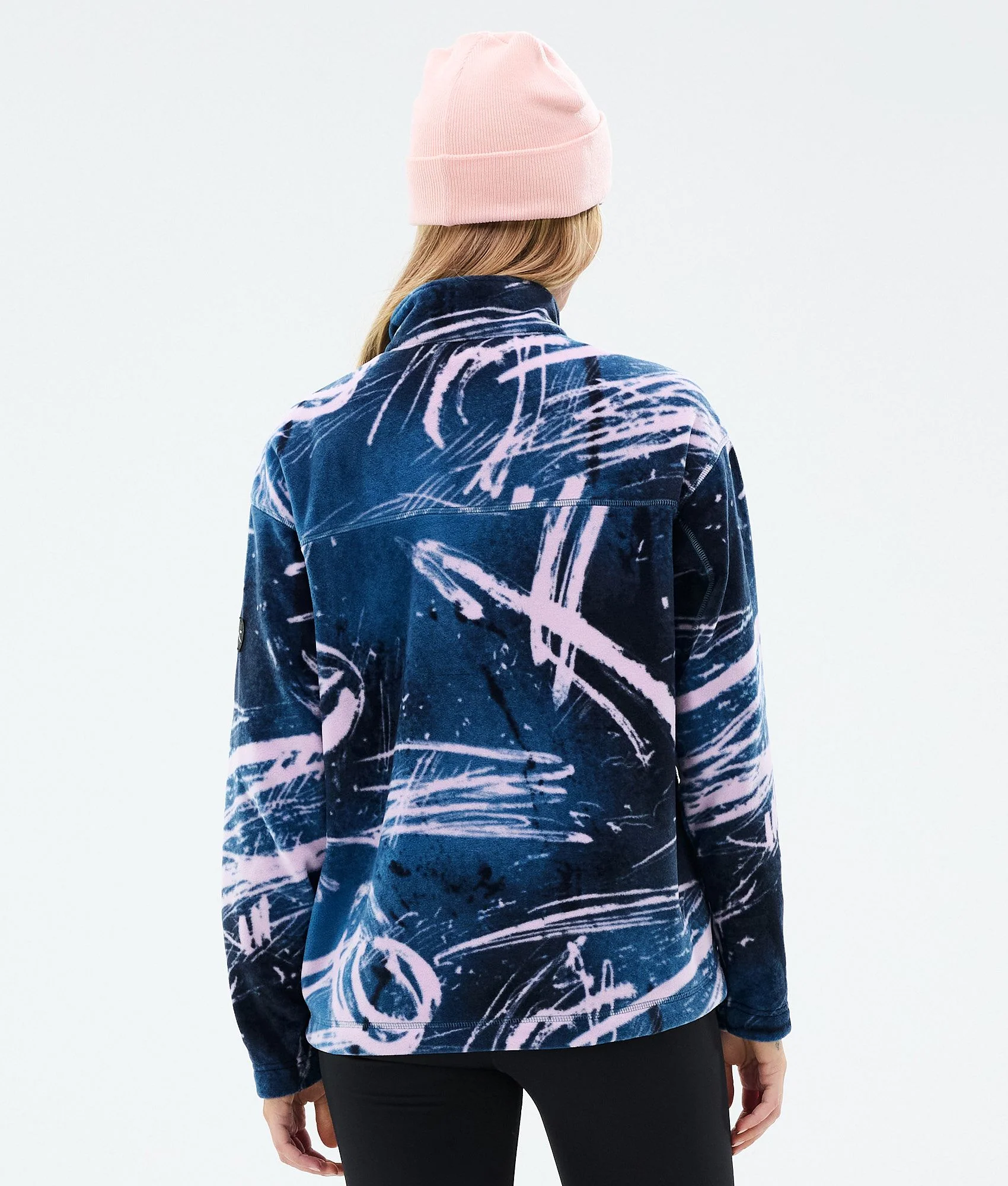 Fleece Sweater Women Carvings Pink