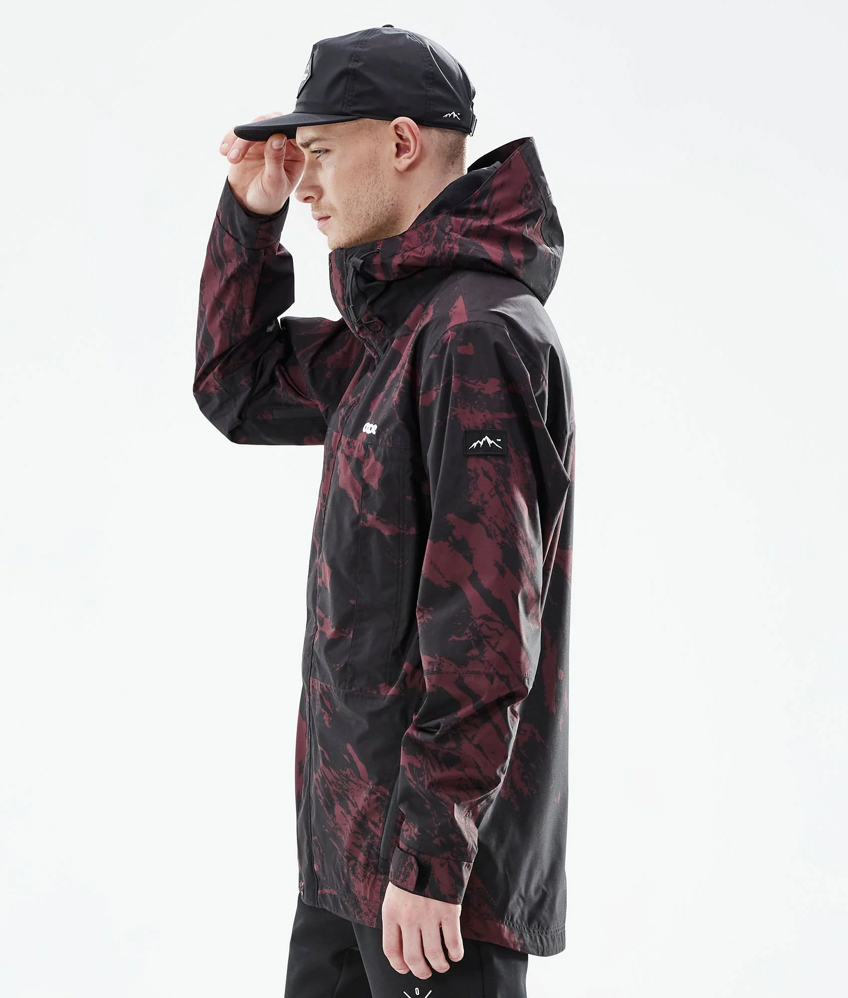 Outdoor Jacket Men Paint Burgundy