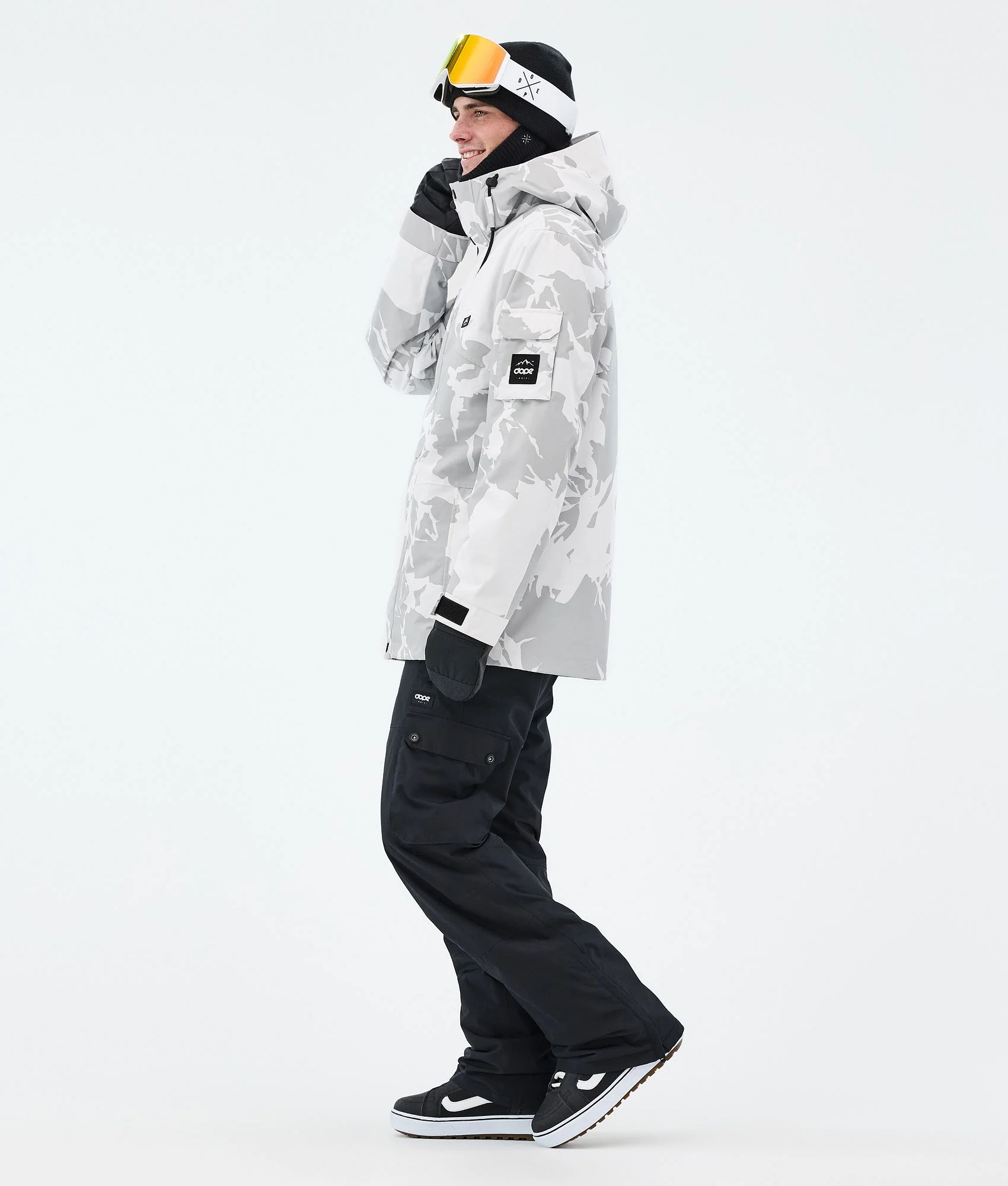 Snowboard Jacket Men Grey Camo