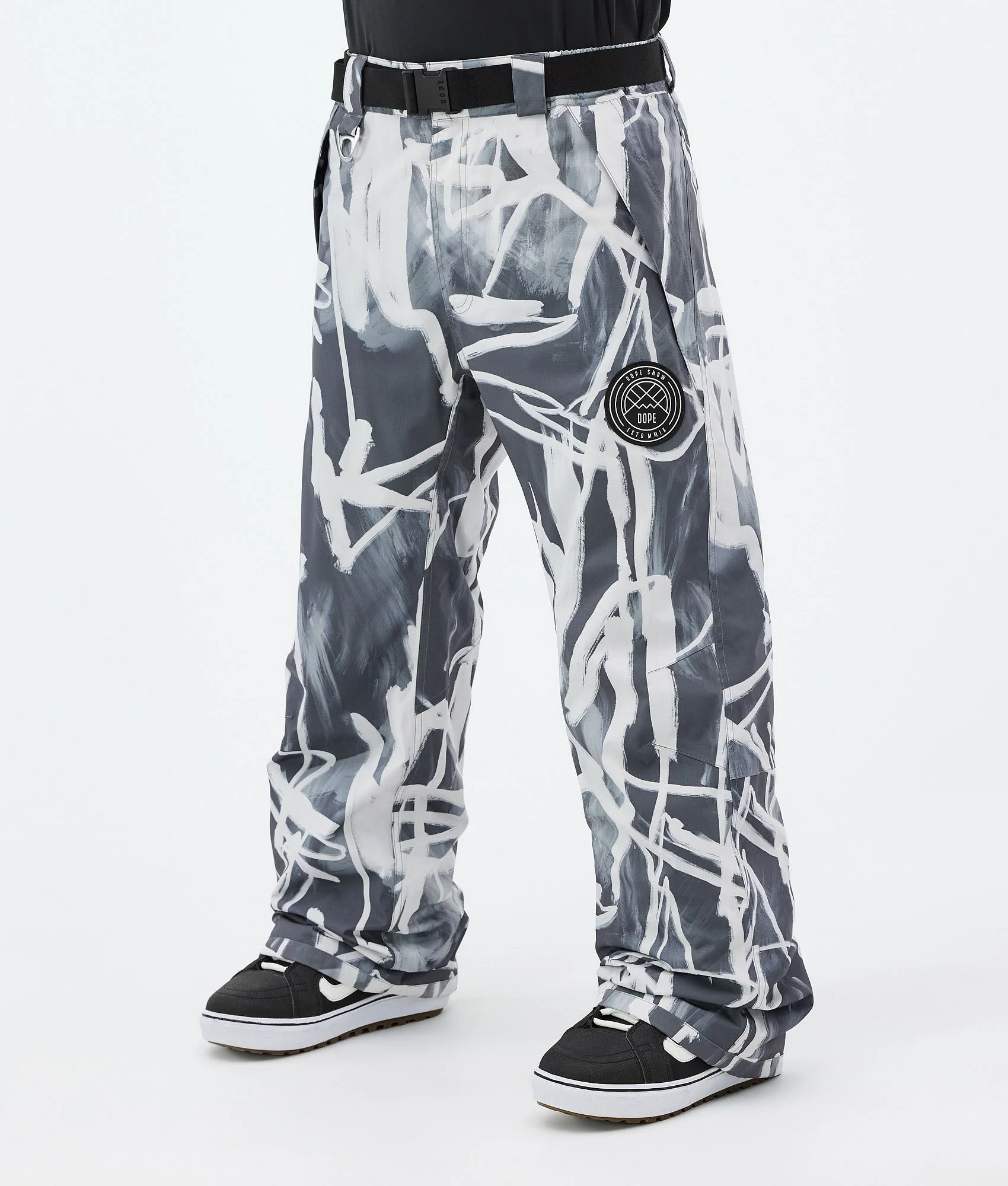 Snowboard Pants Men Scribble Black