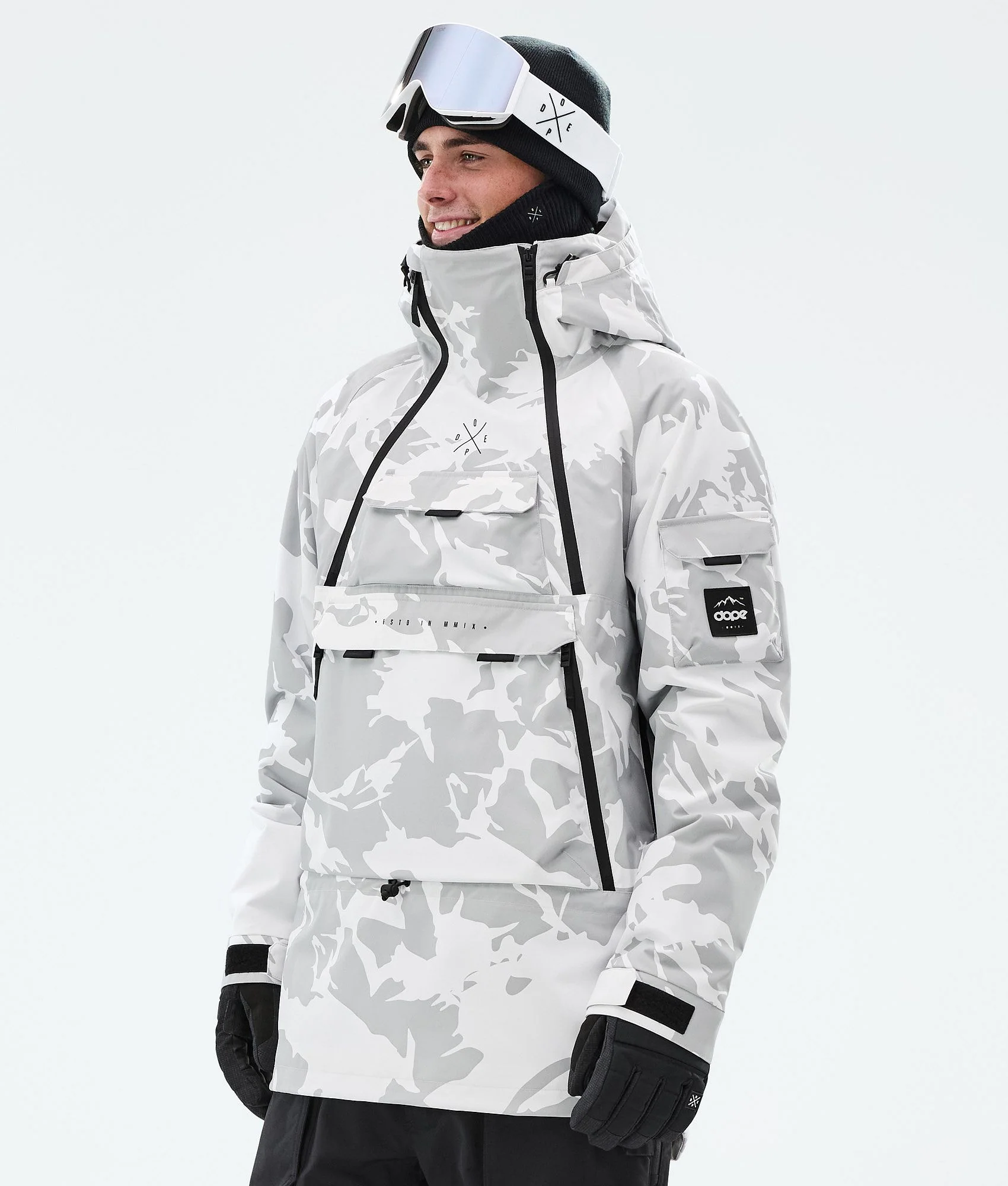 Snowboard Jacket Men Grey Camo