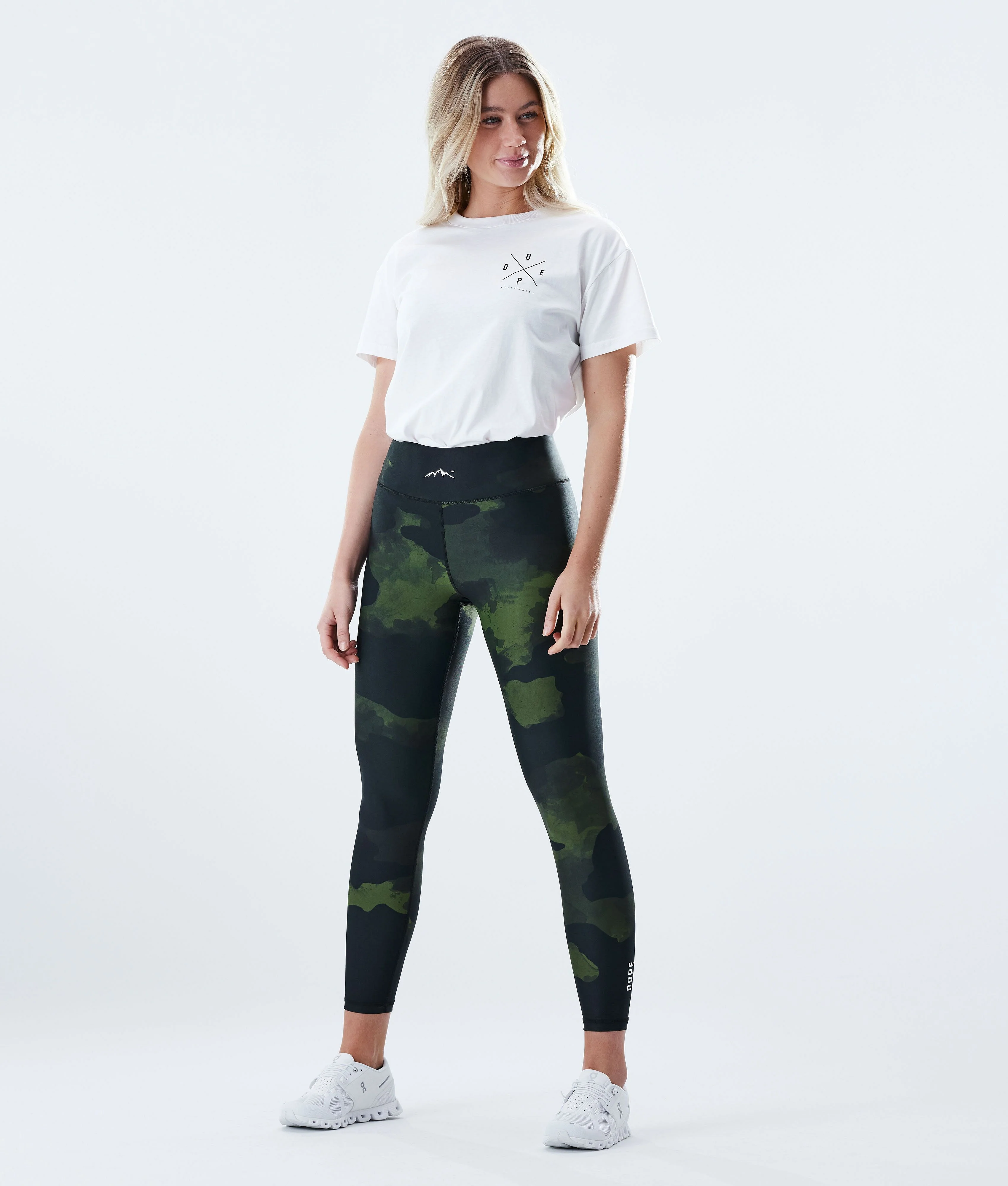 Leggings Women Green Camo