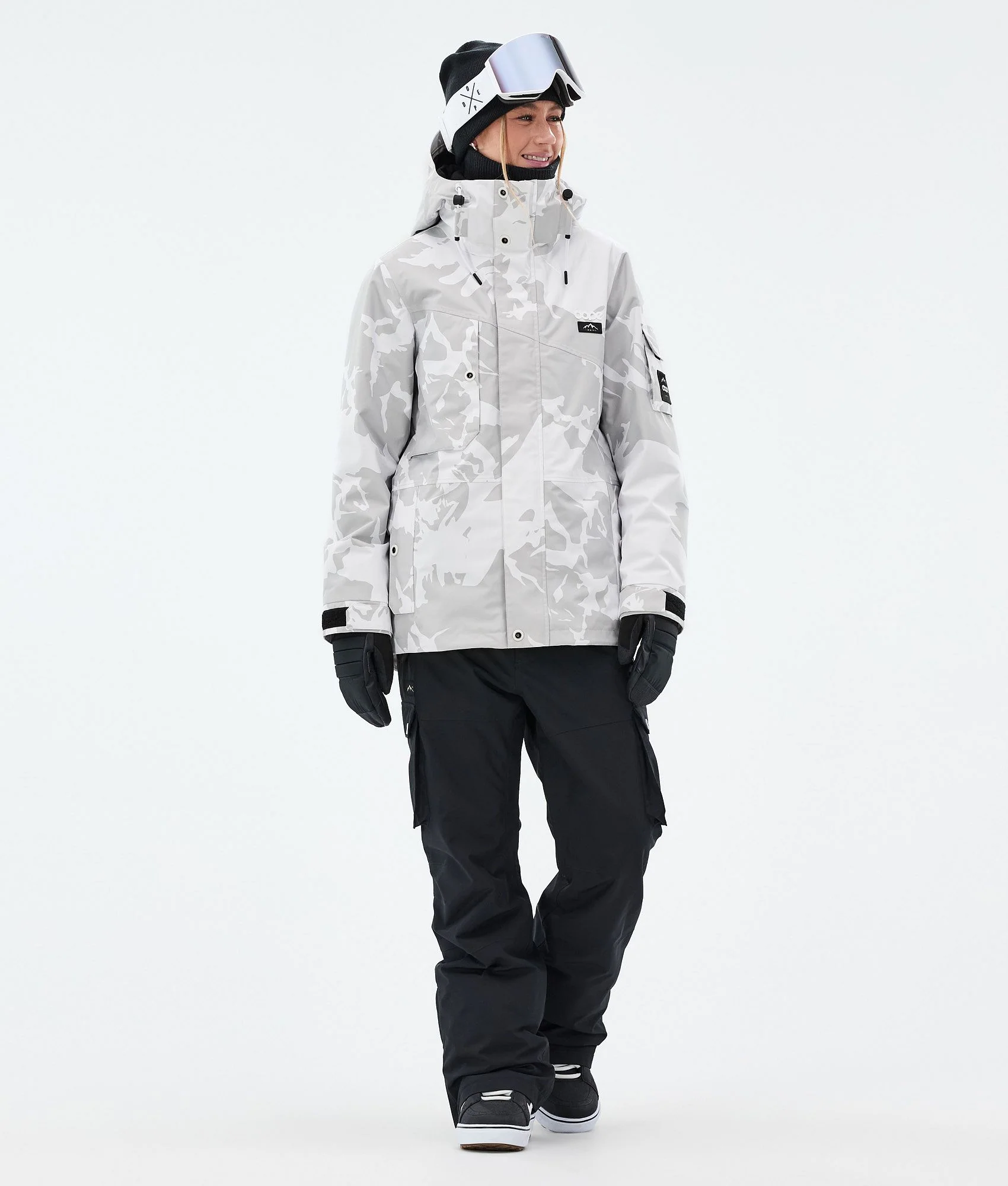 Snowboard Jacket Women Grey Camo