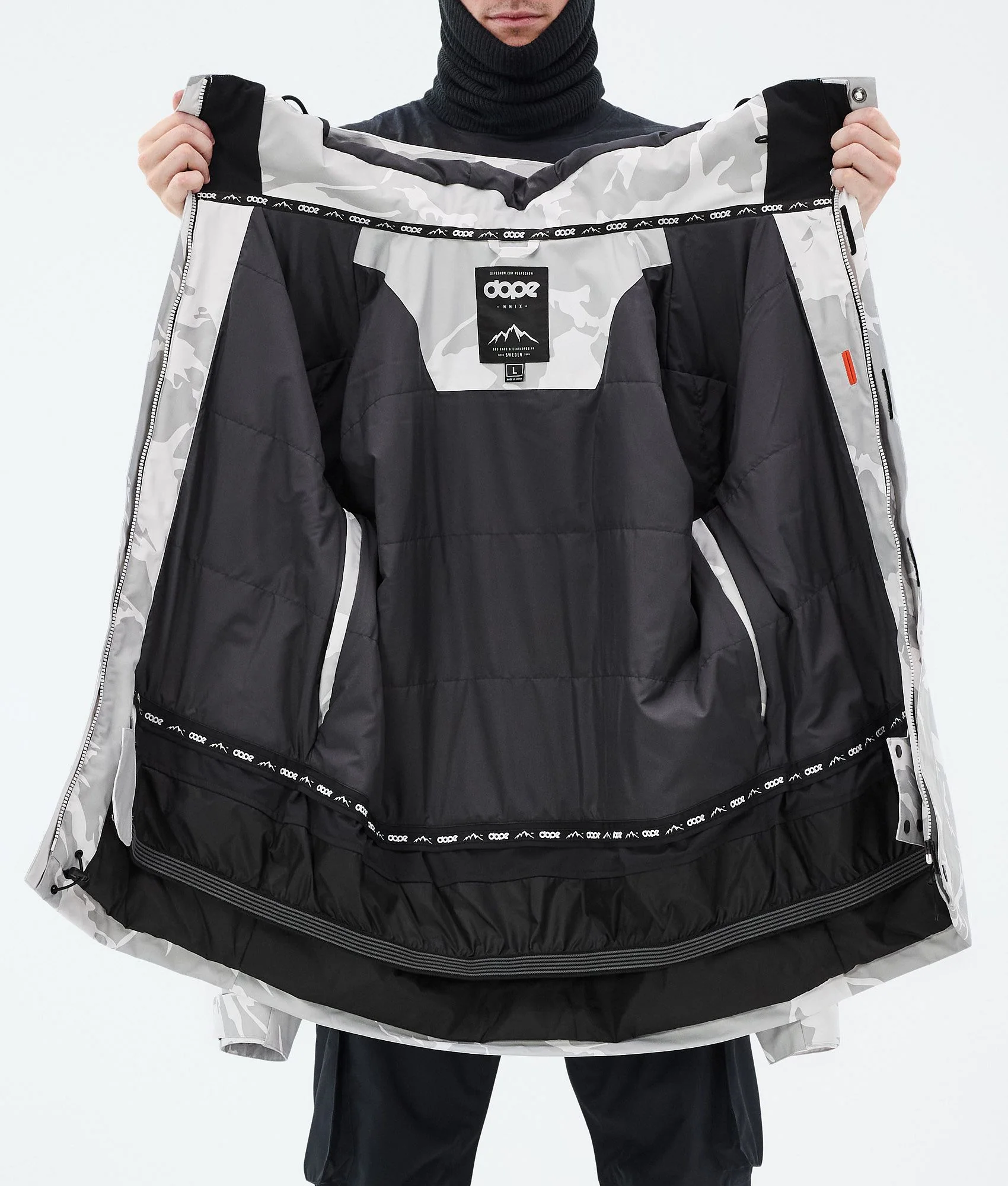 Snowboard Jacket Men Grey Camo