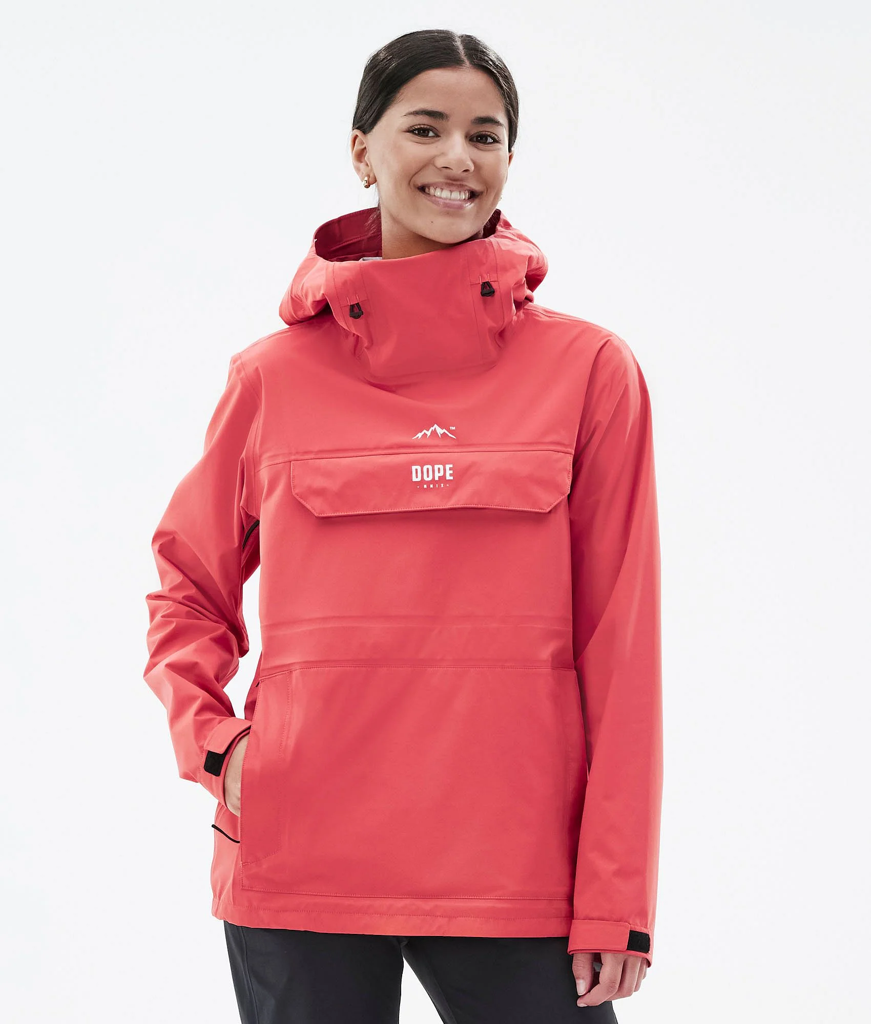 Rain Jacket Women Coral