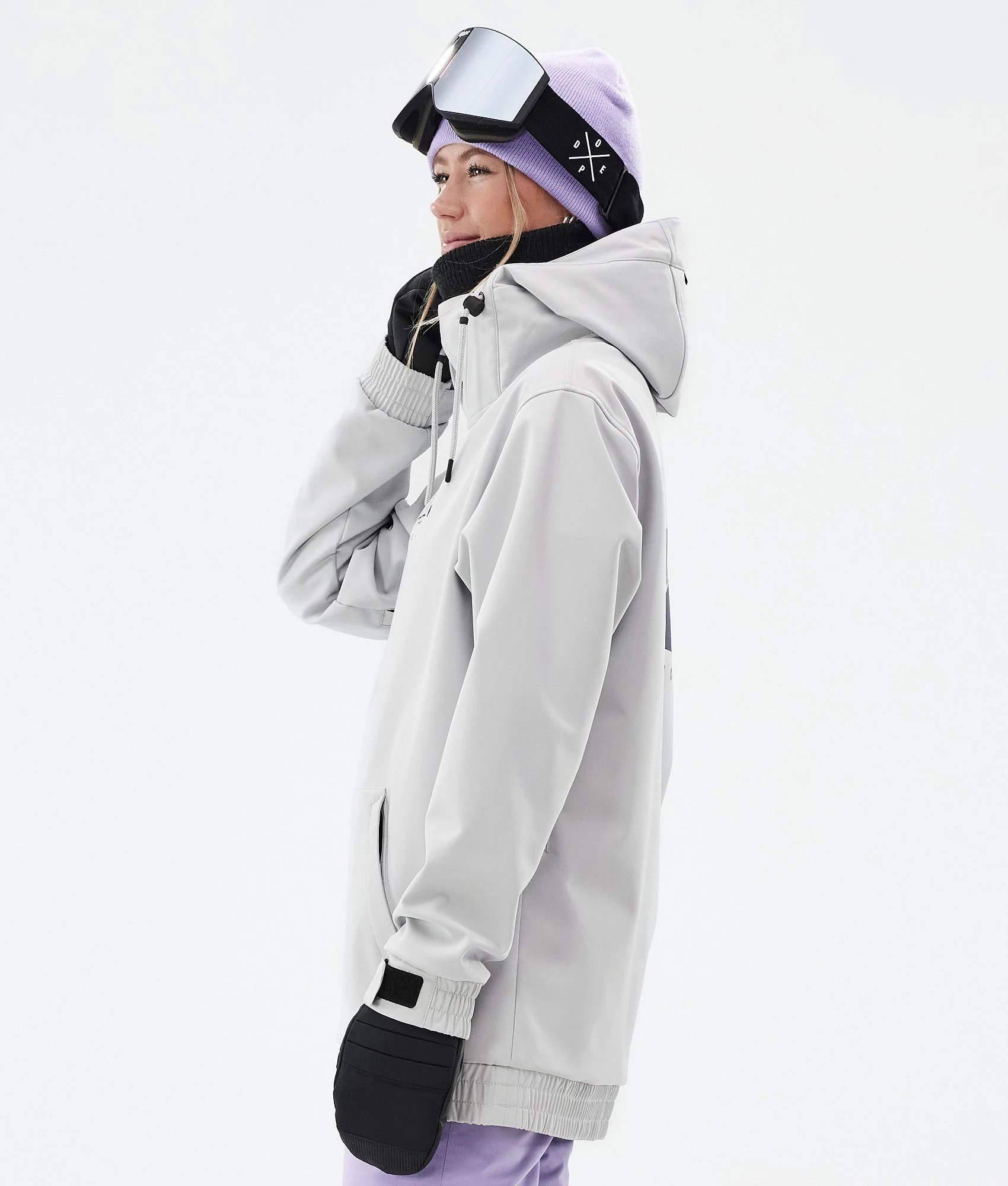 Snowboard Jacket Women Silhouette Light Grey