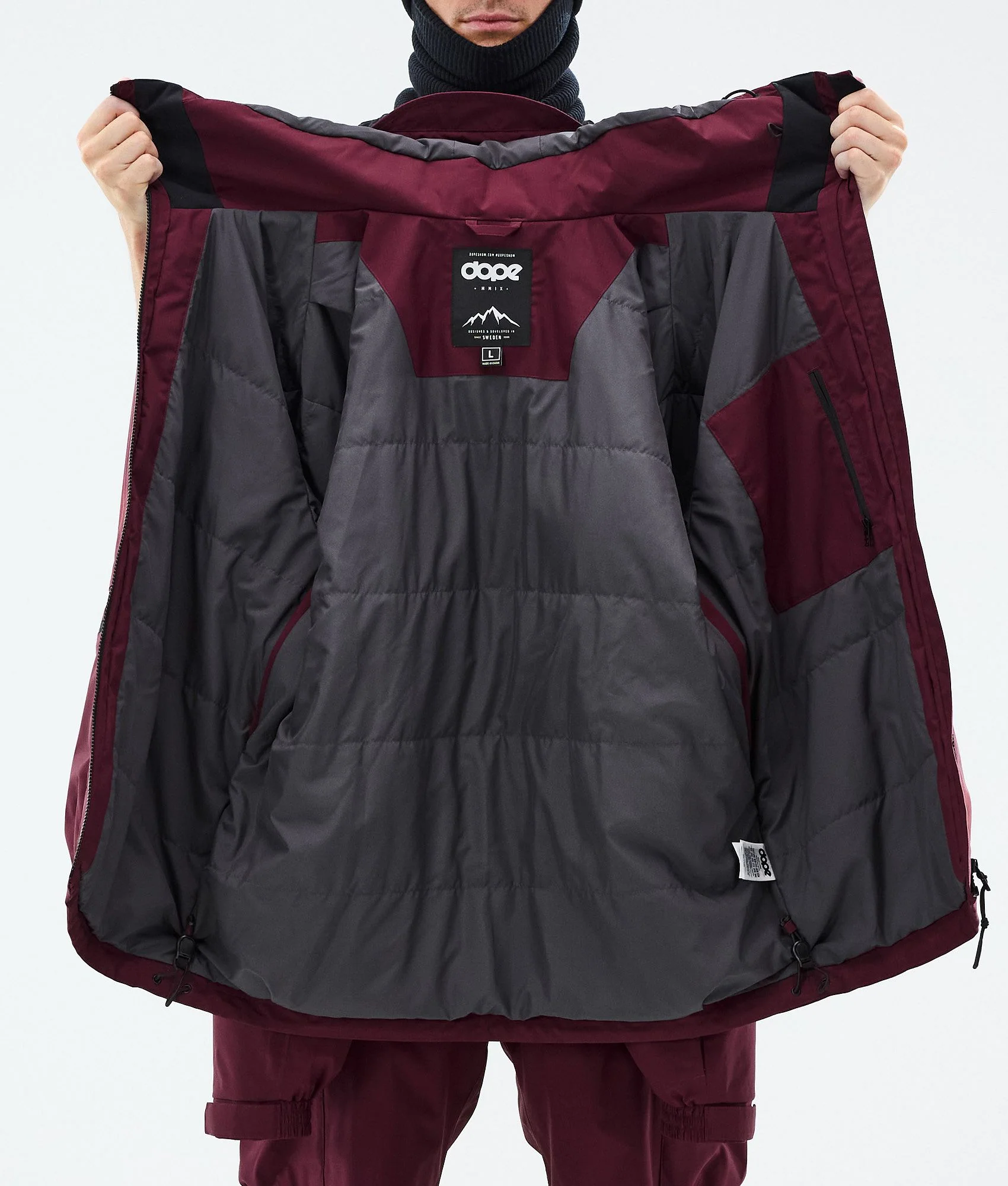 Snowboard Jacket Men Burgundy