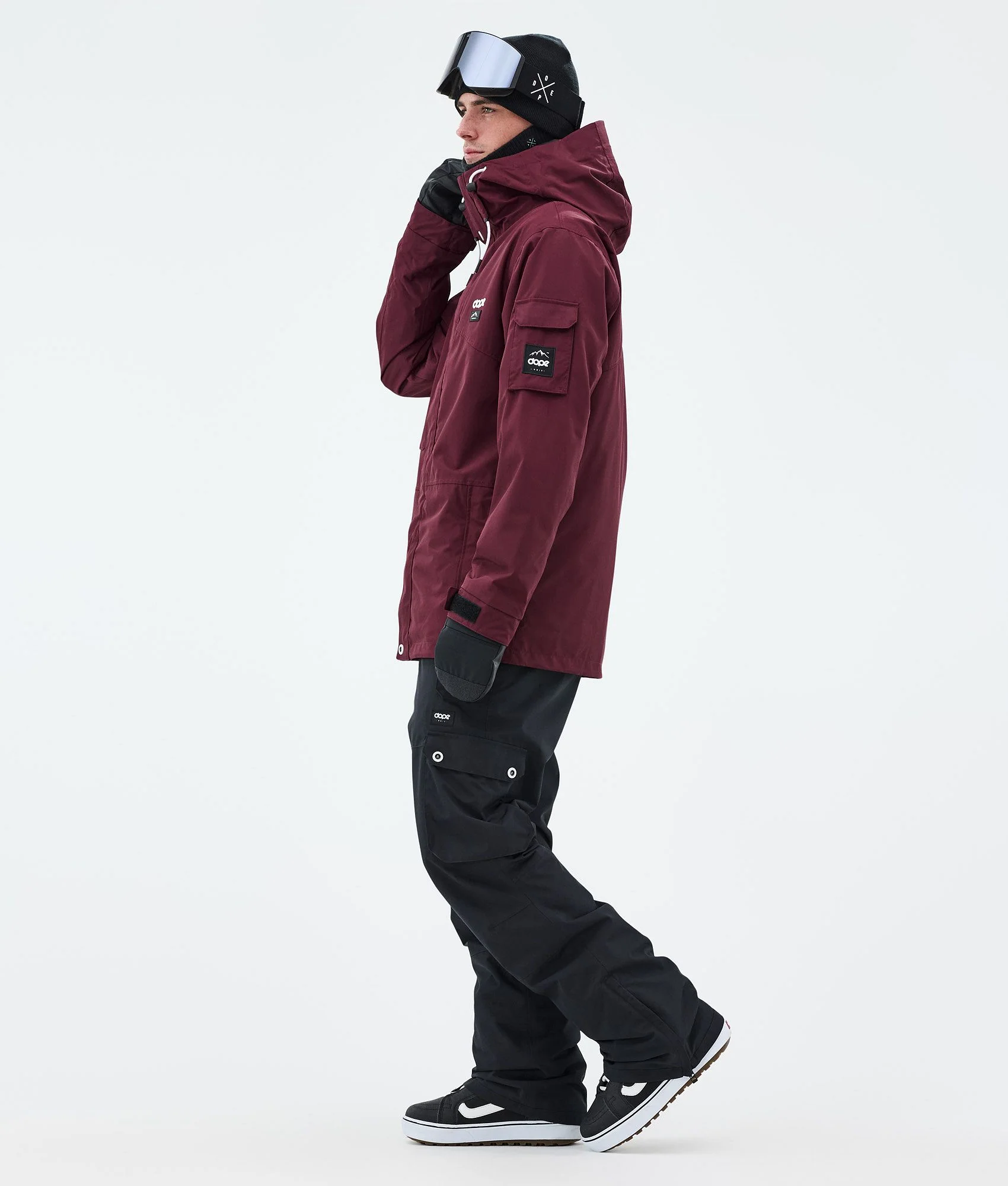 Snowboard Jacket Men Burgundy