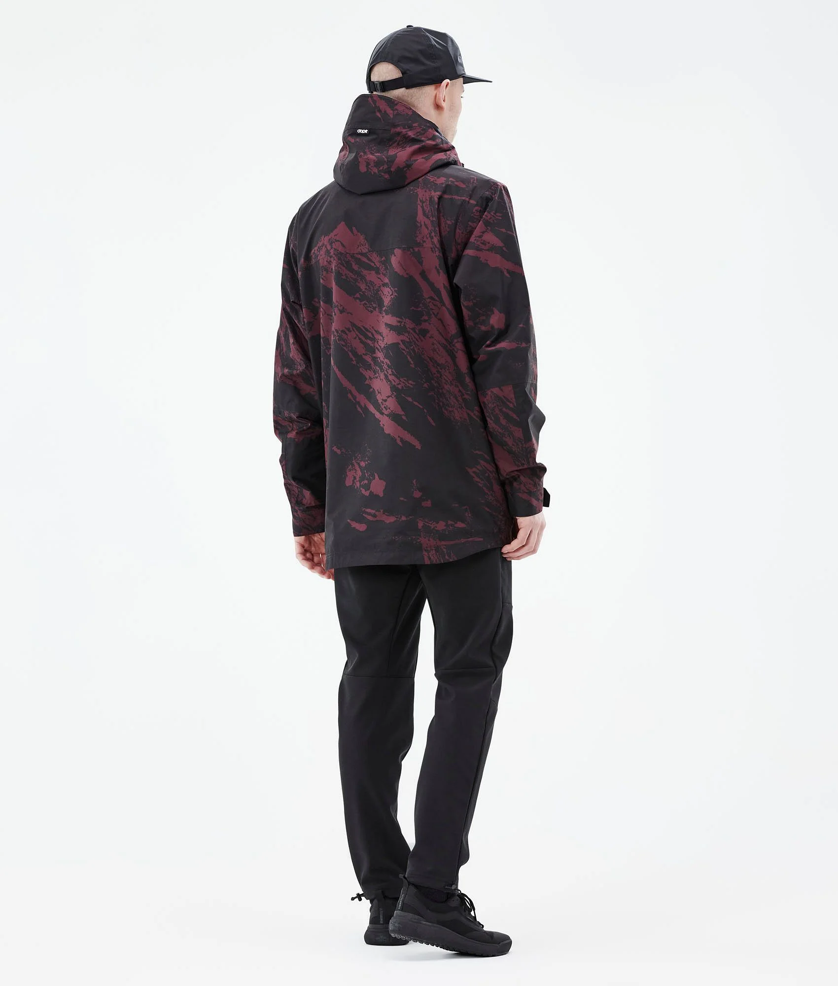 Outdoor Jacket Men Paint Burgundy