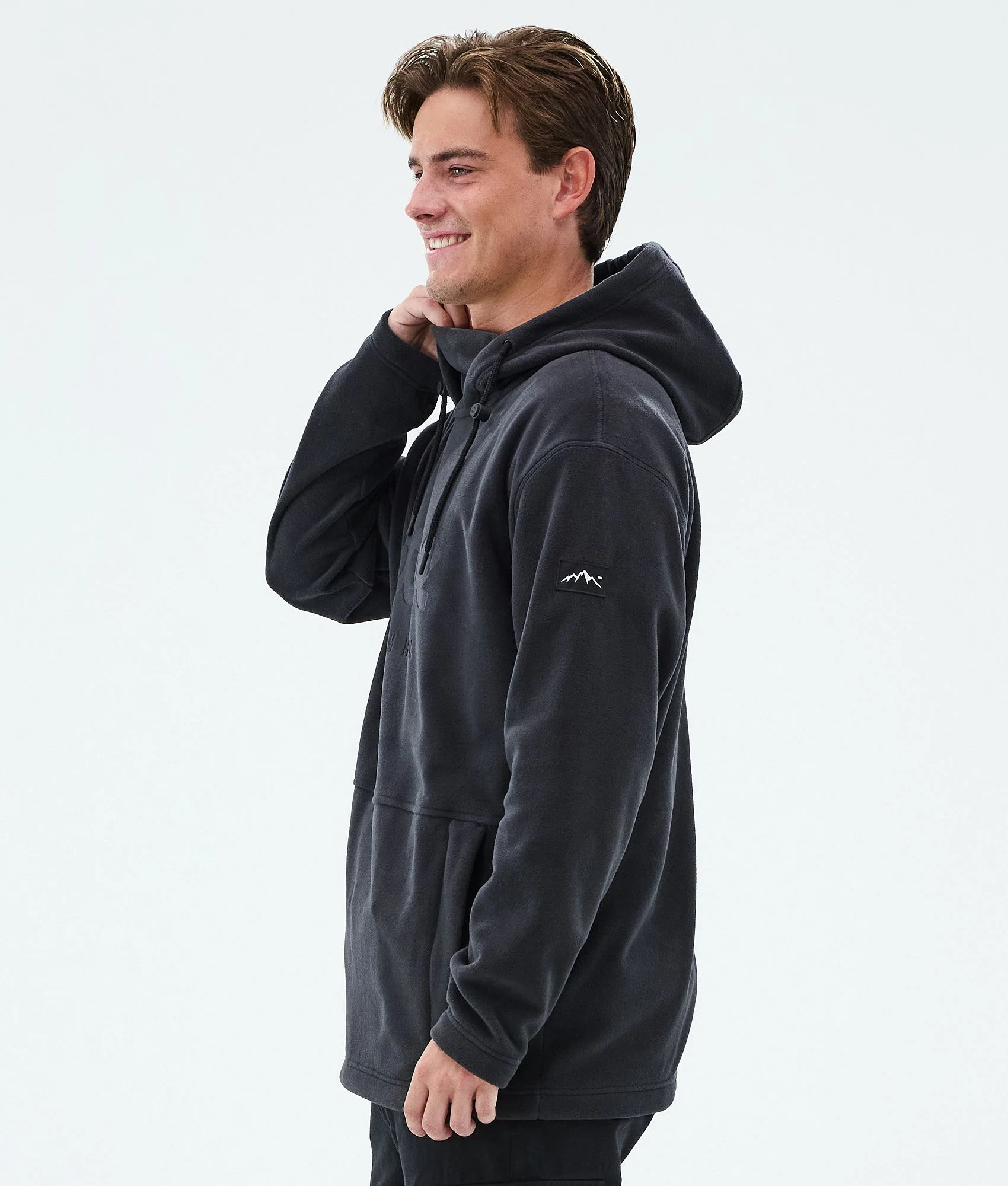 Fleece Hoodie Men Black