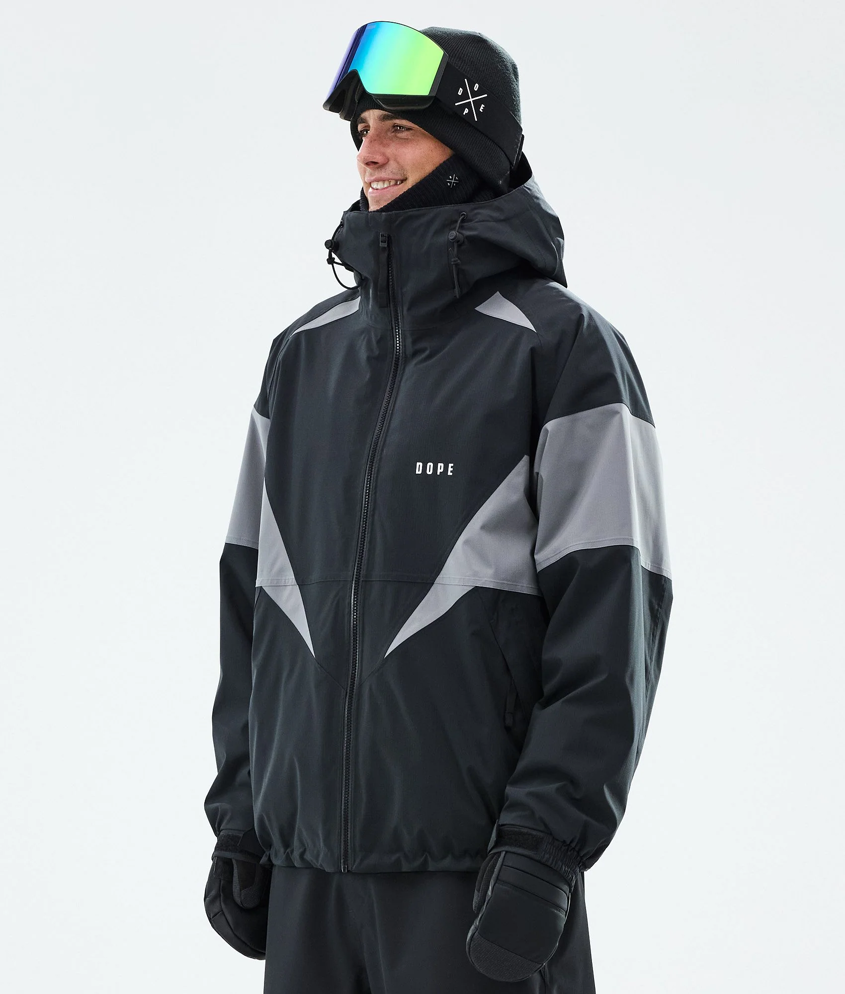 Snowboard Jacket Men Spike Black/Light Pearl