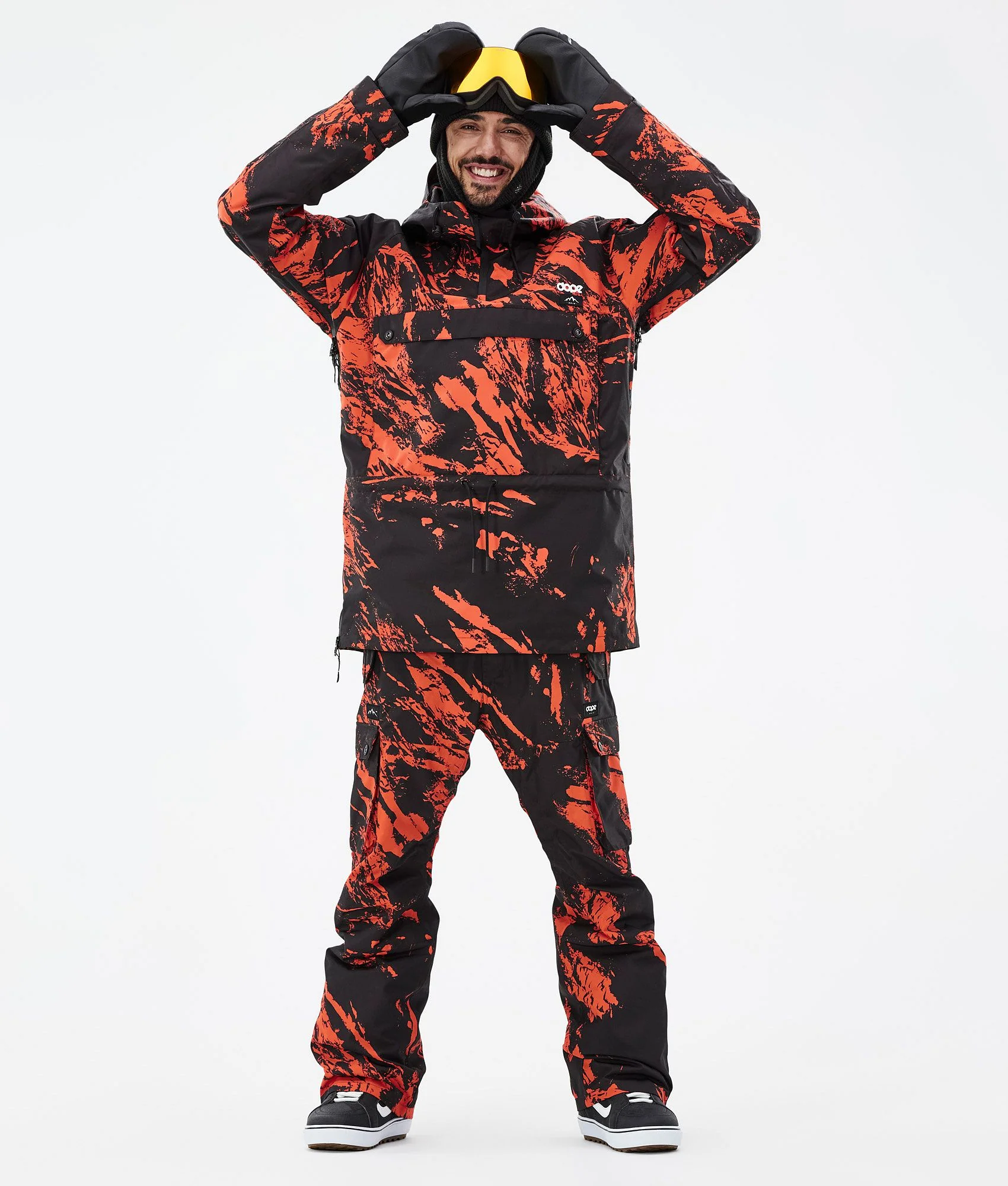 Snowboard Jacket Men Paint Orange