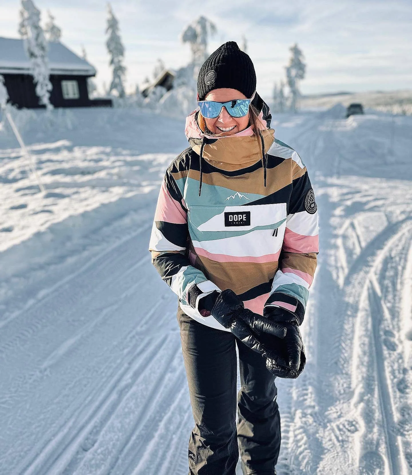 Snowboard Jacket Women Shards Gold Muted Pink