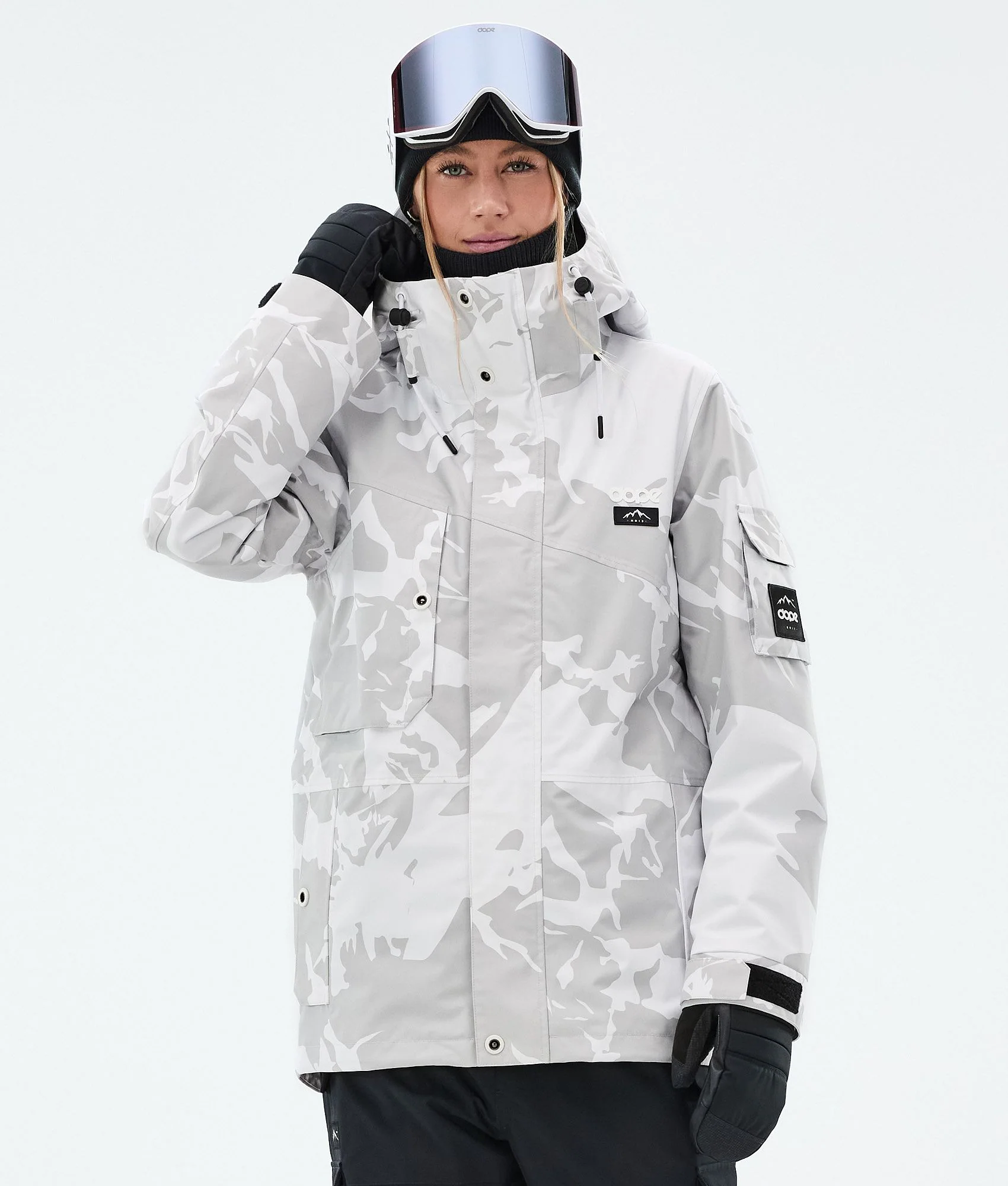 Snowboard Jacket Women Grey Camo