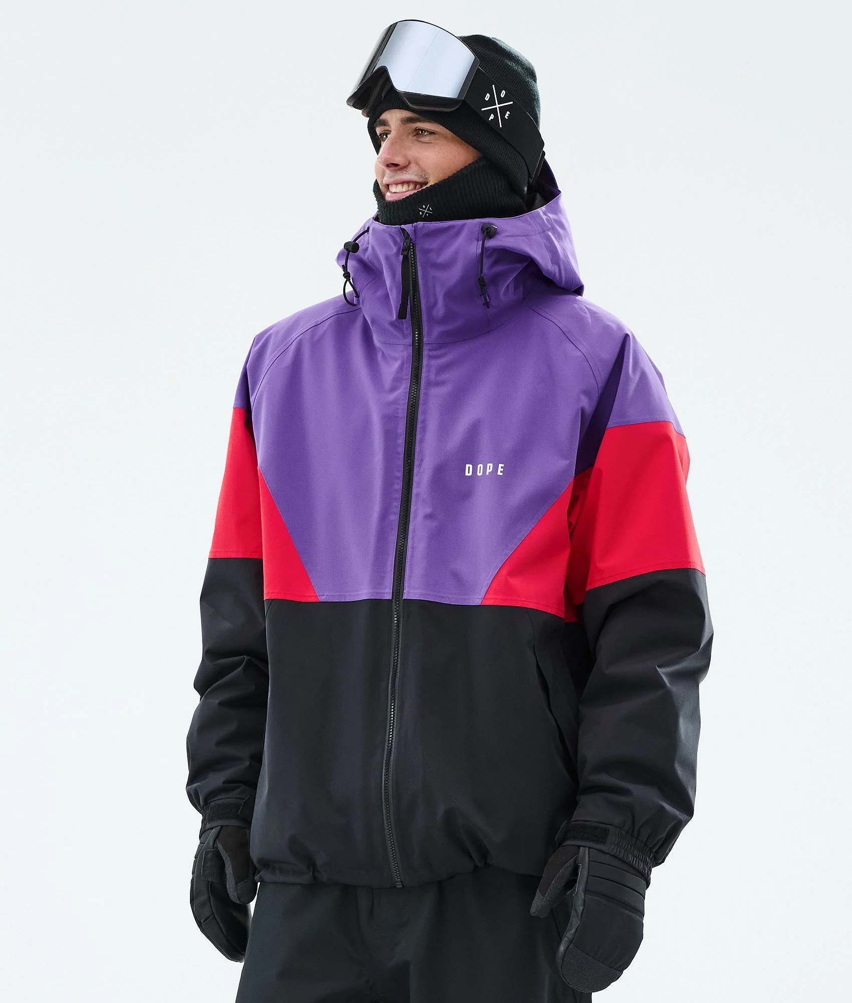 Snowboard Jacket Men Sport Vivid Purple/Red/Black
