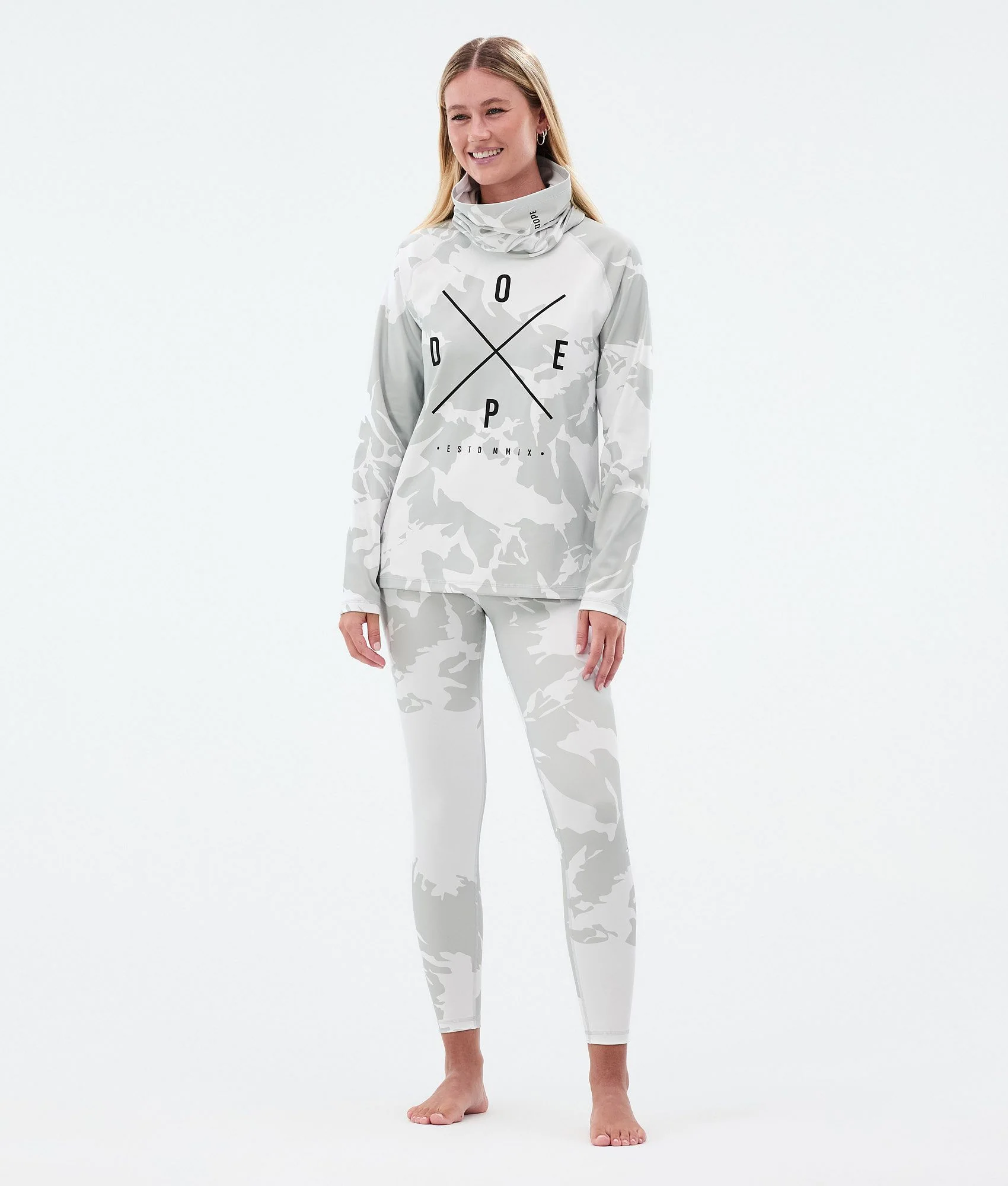 Base Layer Pant Women 2X-Up Grey Camo