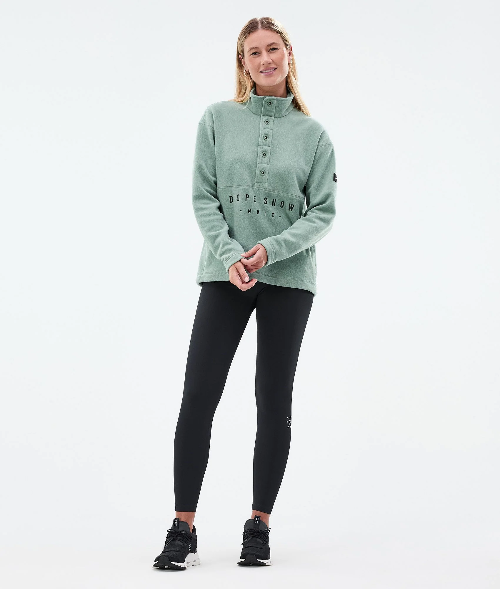 Fleece Sweater Women Faded Green
