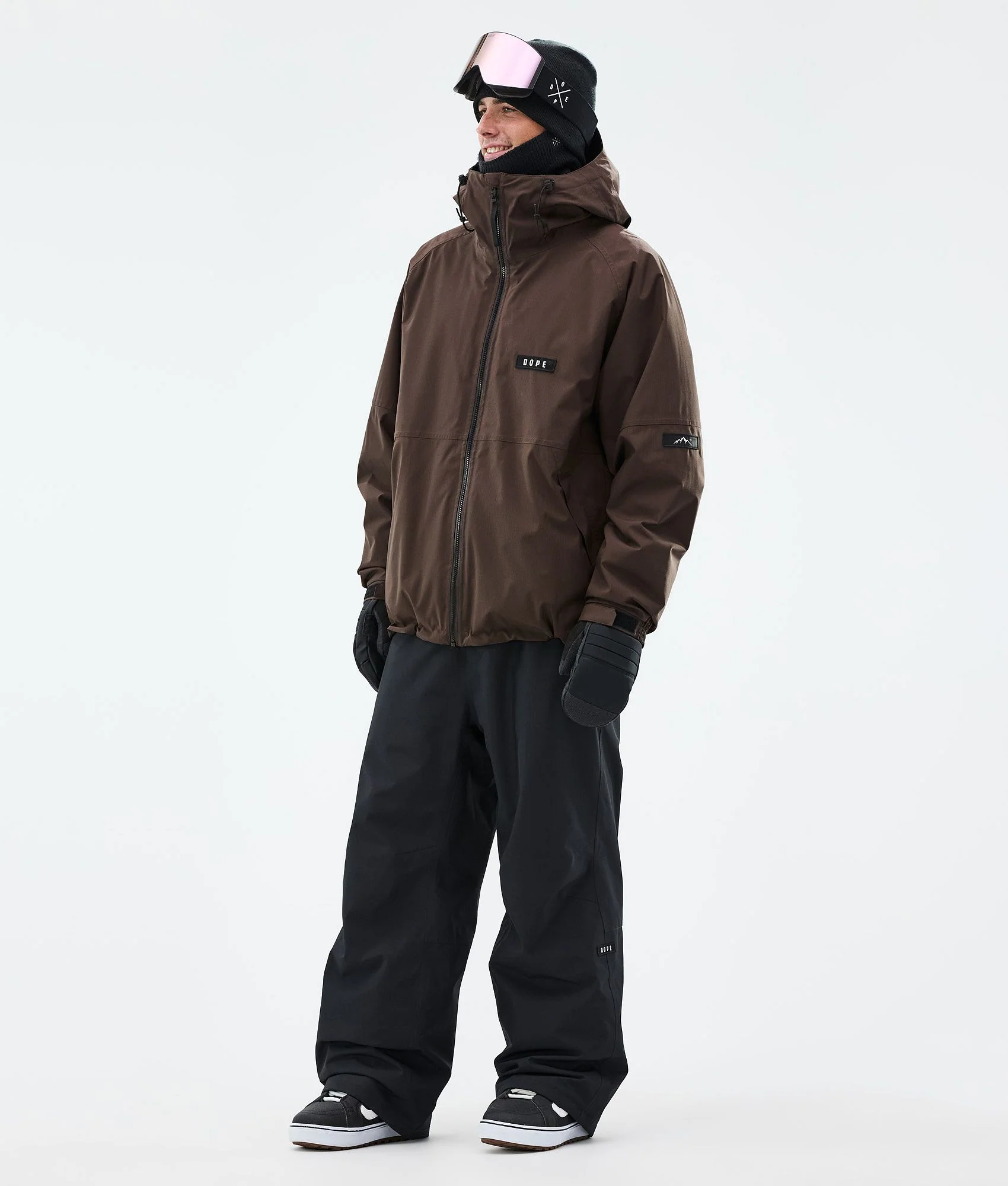Snowboard Jacket Men Dark Brown