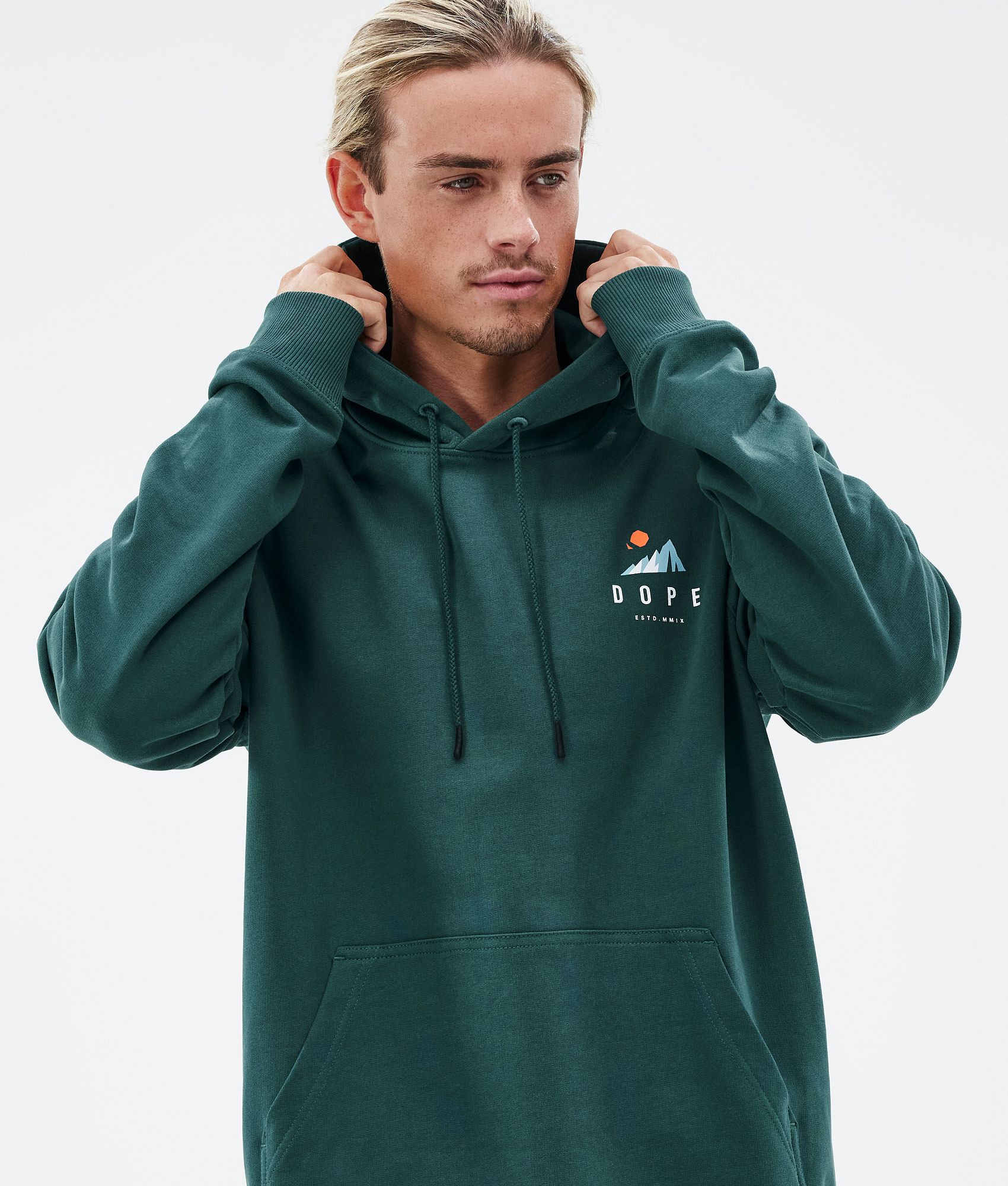 Hoodie Men Ice Bottle Green