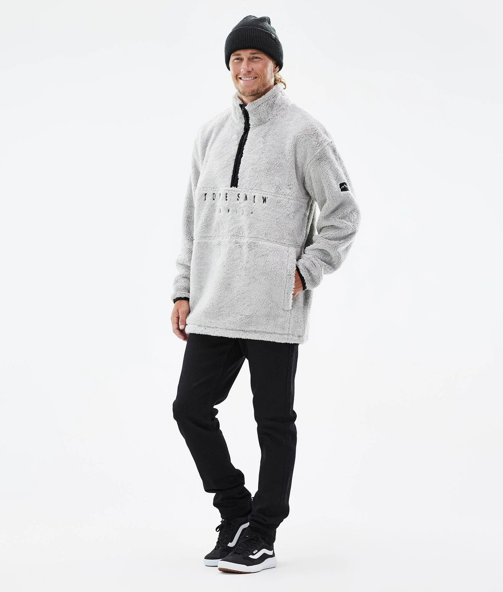 Fleece Sweater Men Light Grey
