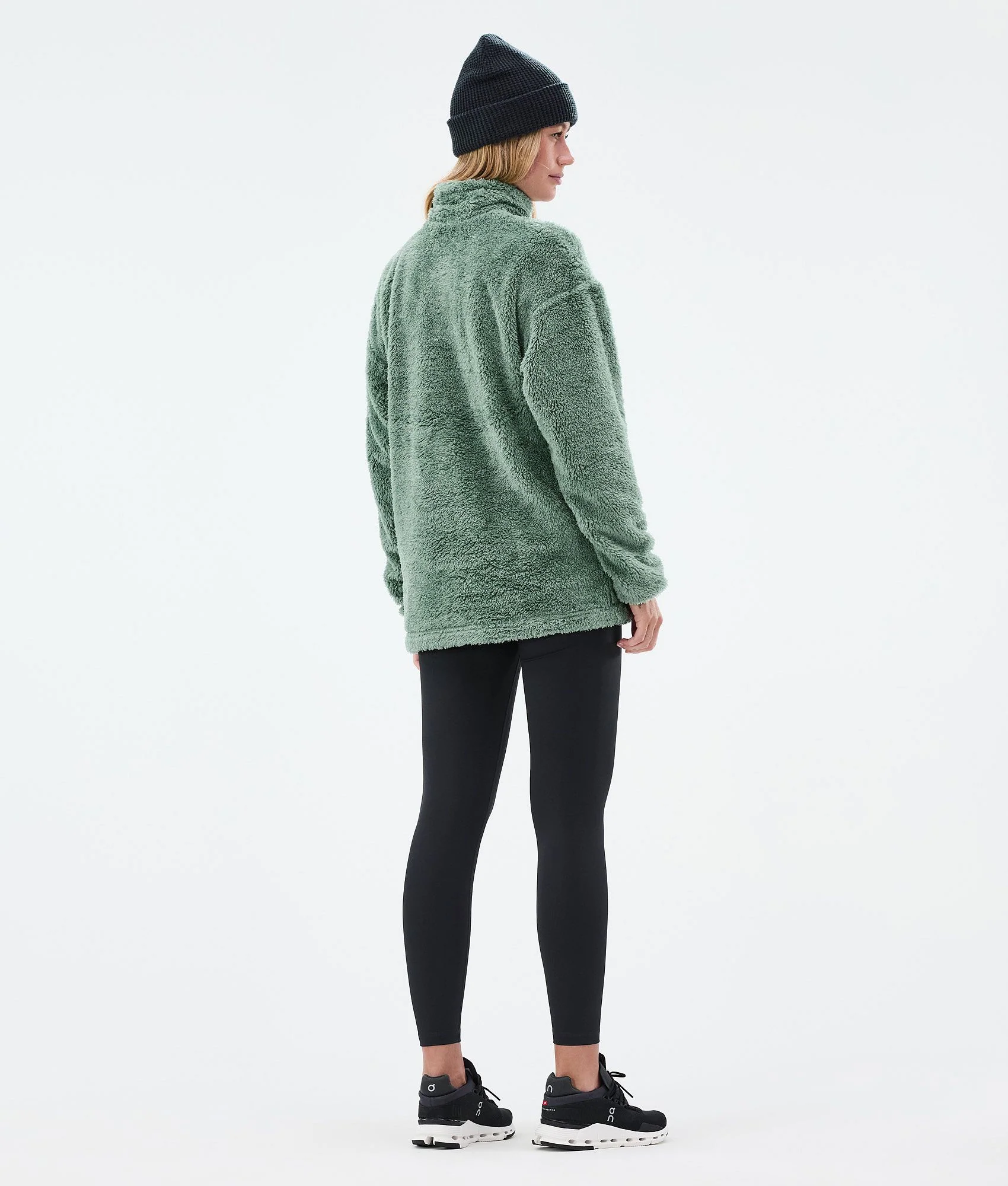Fleece Sweater Women Faded Green